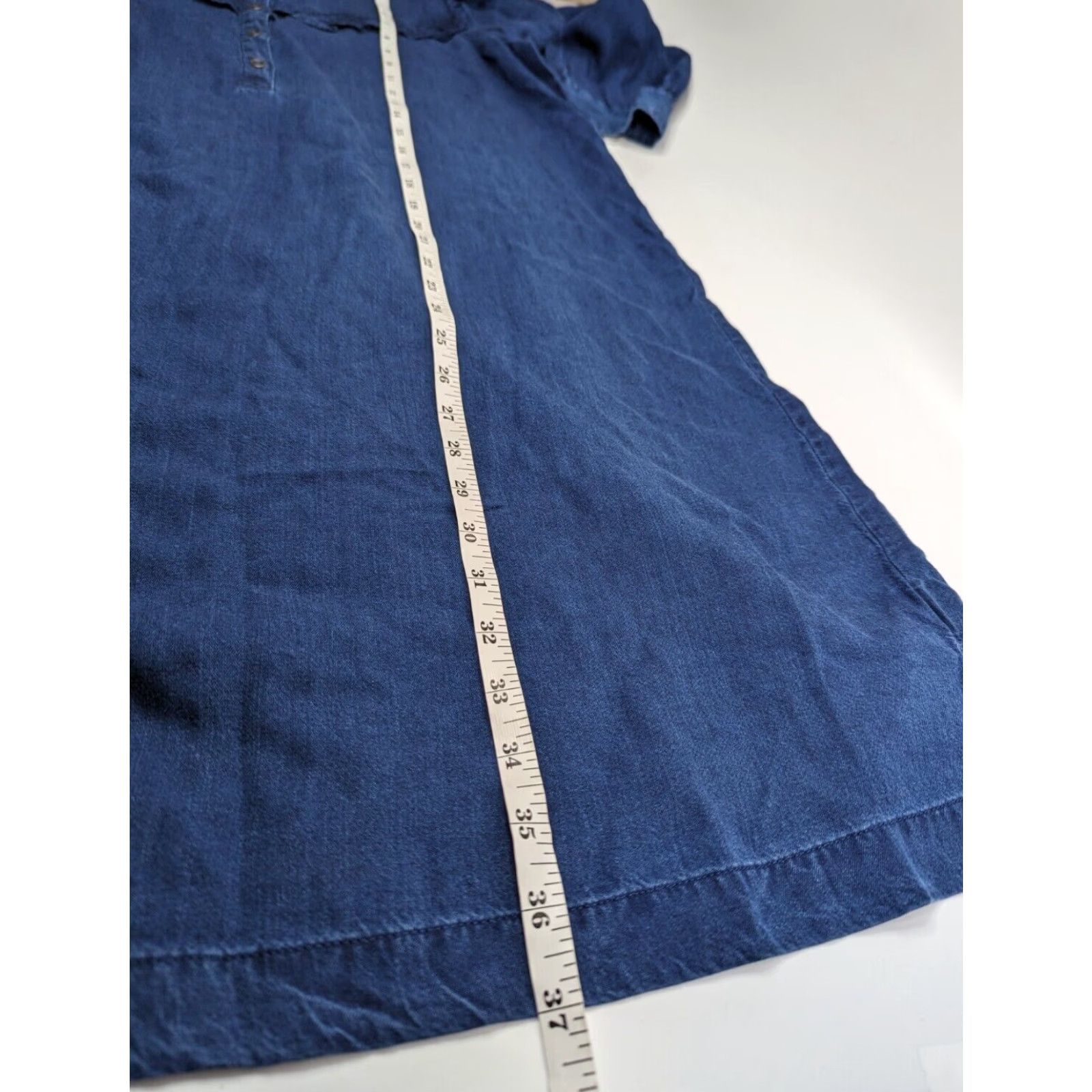 Old Navy NWT Old Navy Shirt Dress Denim Chambray Ruffle Long Sleeve Knee Length Blue M Womens Regular Size 647184 Size M / US 6-8 / IT 42-44 - 5 Thumbnail