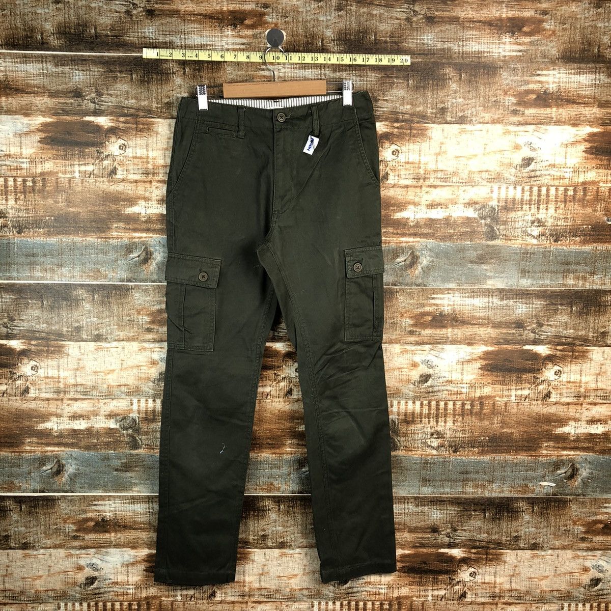 Japanese Brand Imp green Cargo buckle back utility Multipocket Pants #A2434 Size US 28 / EU 44 - 1 Thumbnail