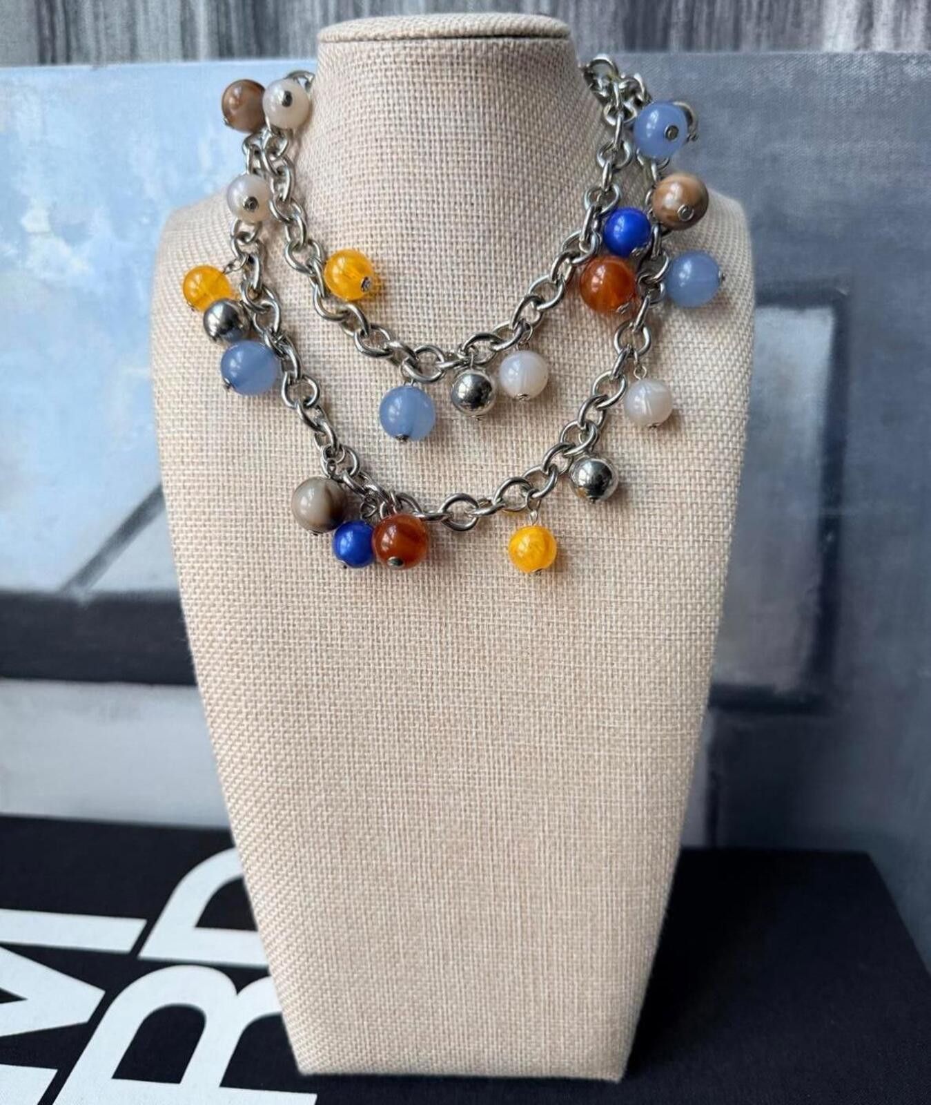 Other NY&Co Colorful Beaded Charm Chain Necklace NWT Size ONE SIZE - 1 Thumbnail
