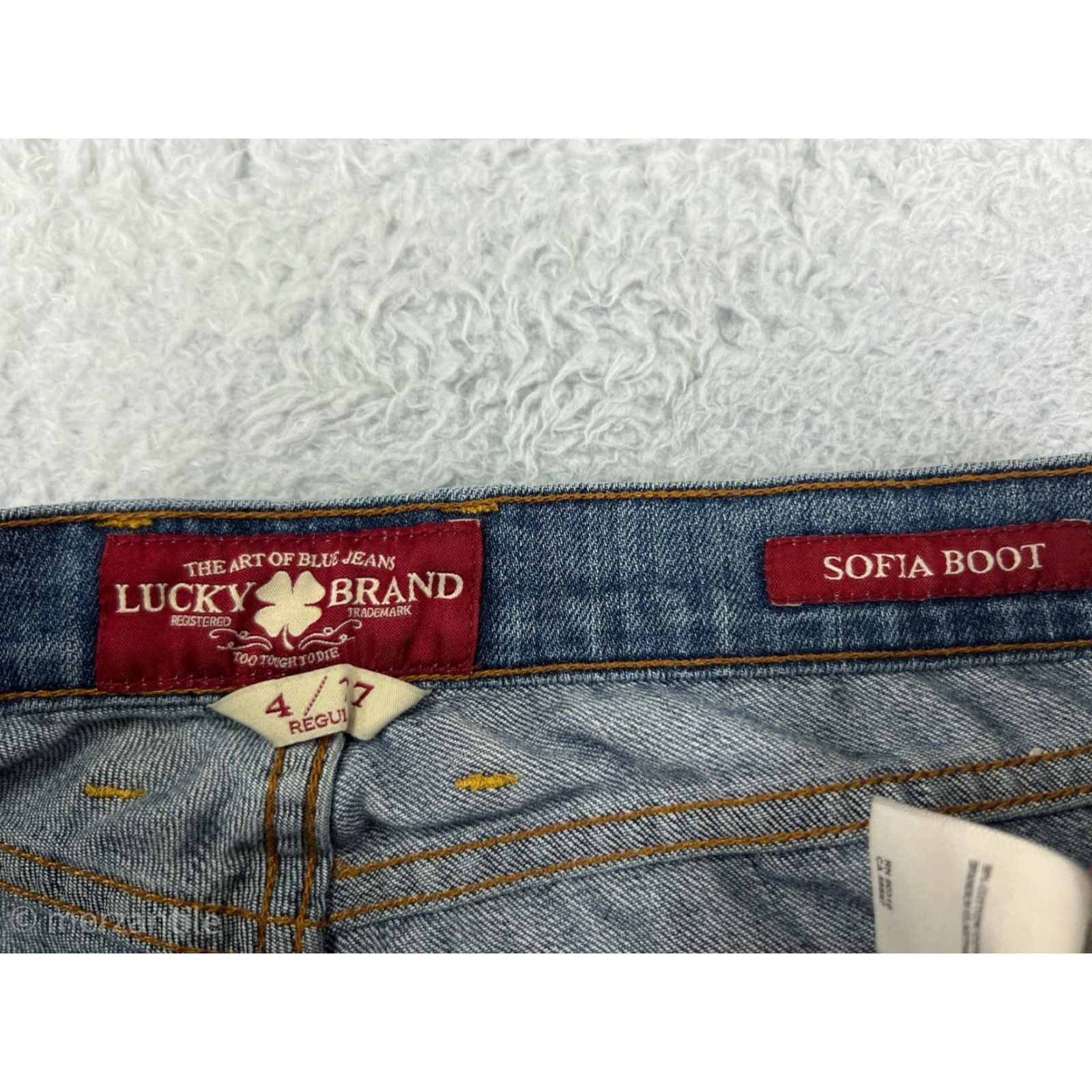 Lucky Brand Lucky Brand Jeans Women’s 4 Blue Denim Straight 5-Pocket Stretch Inseam 30in USA Size 27" / US 4 / IT 40 - 4 Thumbnail