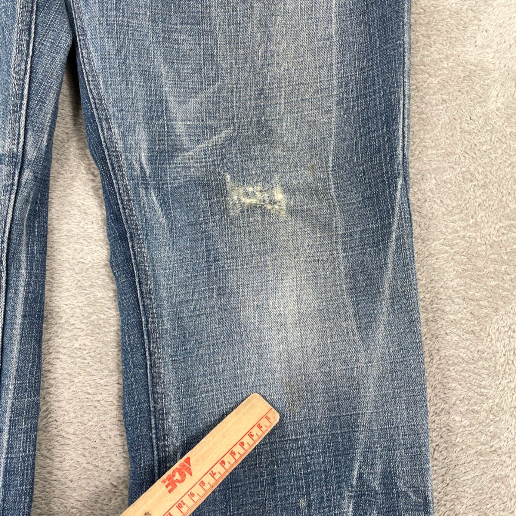 Vintage VINTAGE INC Berlin Jeans Mens 38x33 Blue Distressed Whiskered Y2K Size US 36 / EU 52 - 4 Thumbnail