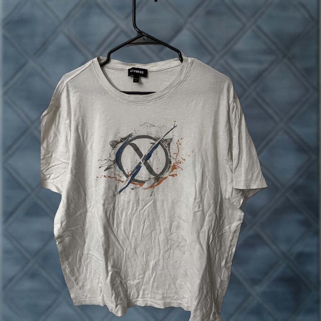 Express VINTAGE Express Shirt XL Men White Logo LOGO Express Outlet T-Shirt Crew Neck 100% Cotton Slim XL Mens Size US XL / EU 56 / 4 - 1 Thumbnail