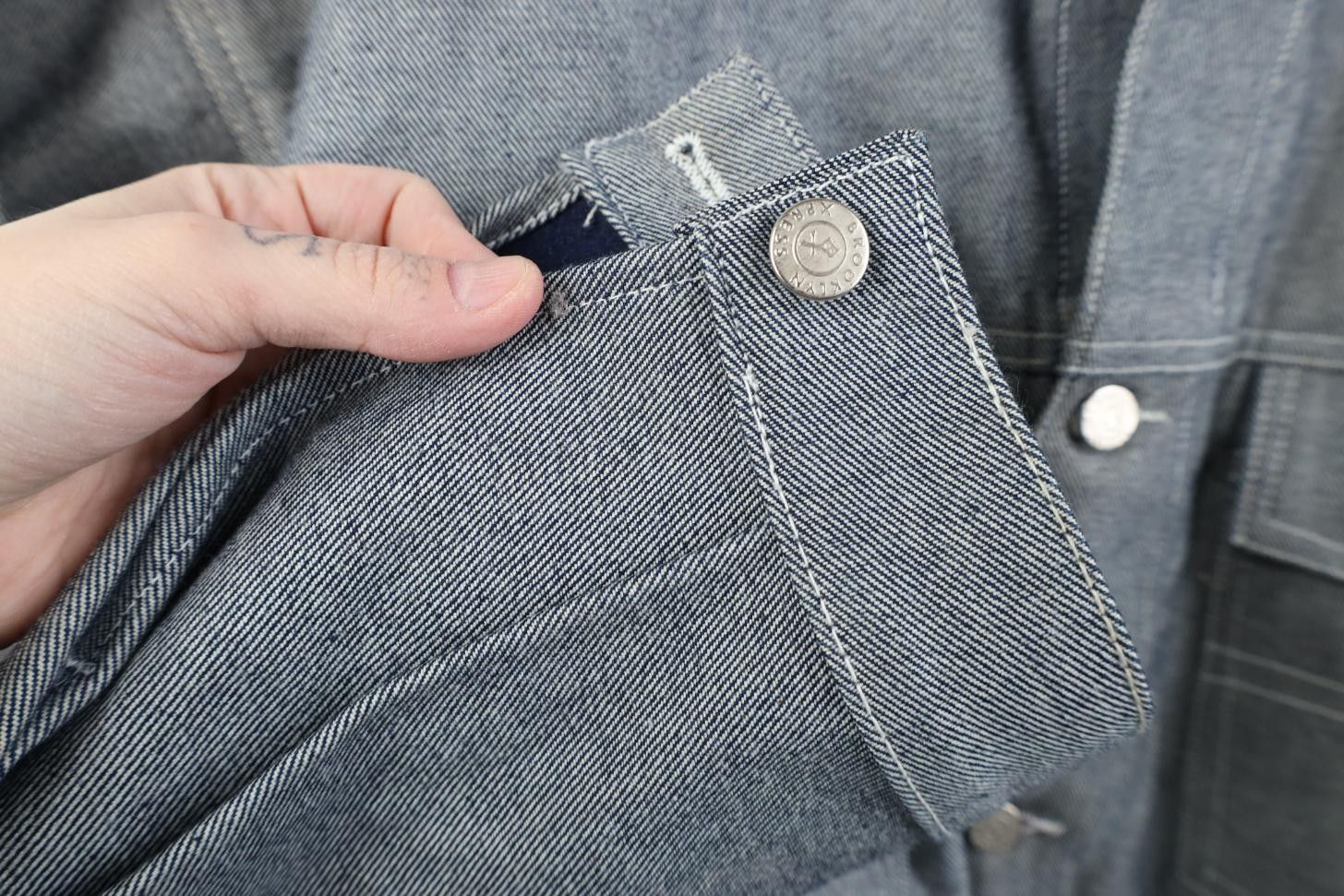 Vintage Deadstock Vintage 90s Y2K Streetwear Denim Trucker Jacket Size US L / EU 52-54 / 3 - 9 Thumbnail