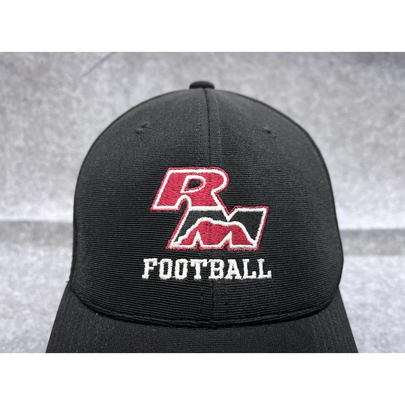 Vintage Red Mountain Highschool Football Hat Cap Fitted Adult 8 Black Polyester Blend Size ONE SIZE - 2 Thumbnail
