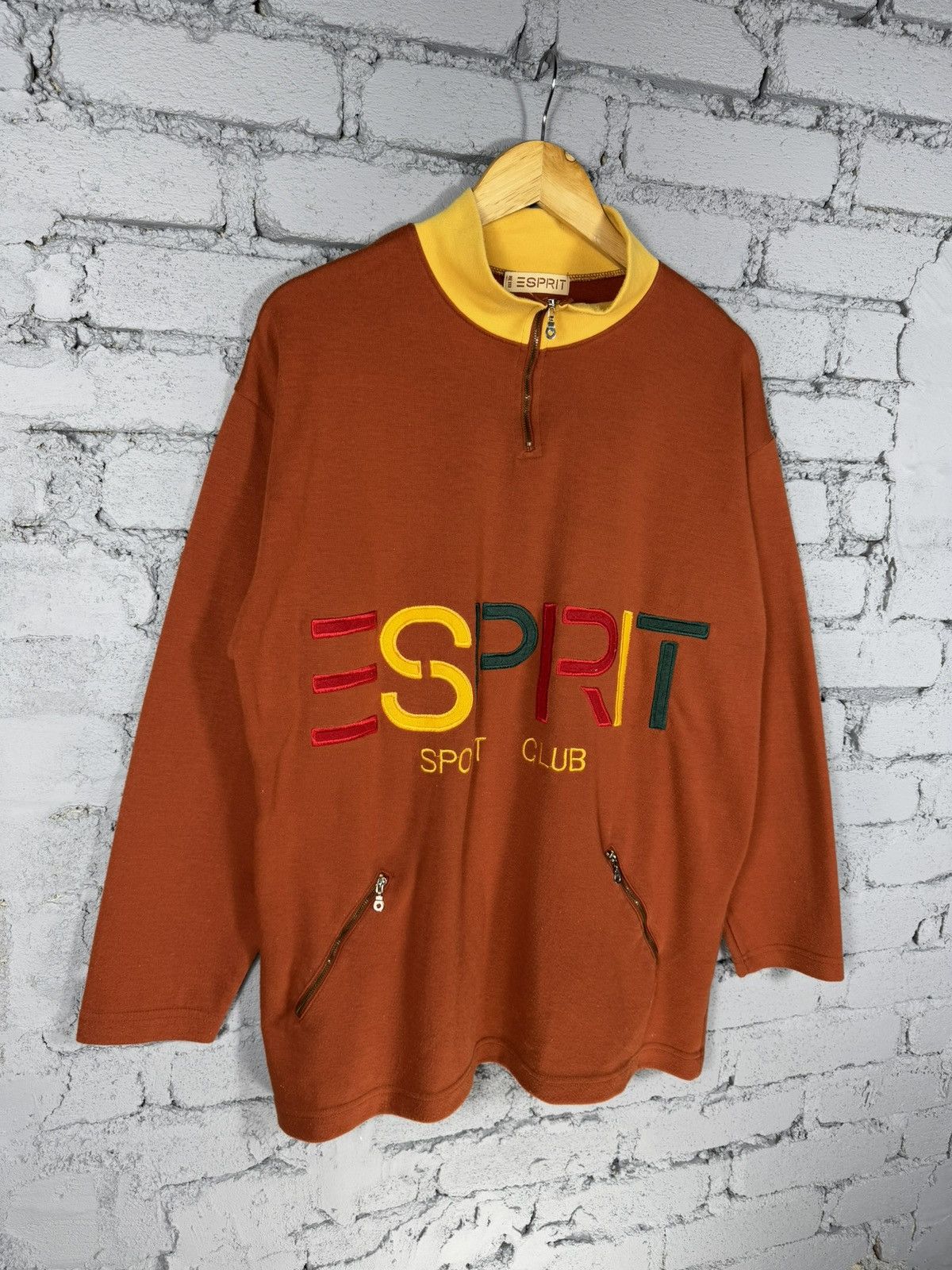ESPIRIT Vintage Espirit Sport Club Big Logo Sweatshirt Size US L / EU 52-54 / 3 - 2 Thumbnail