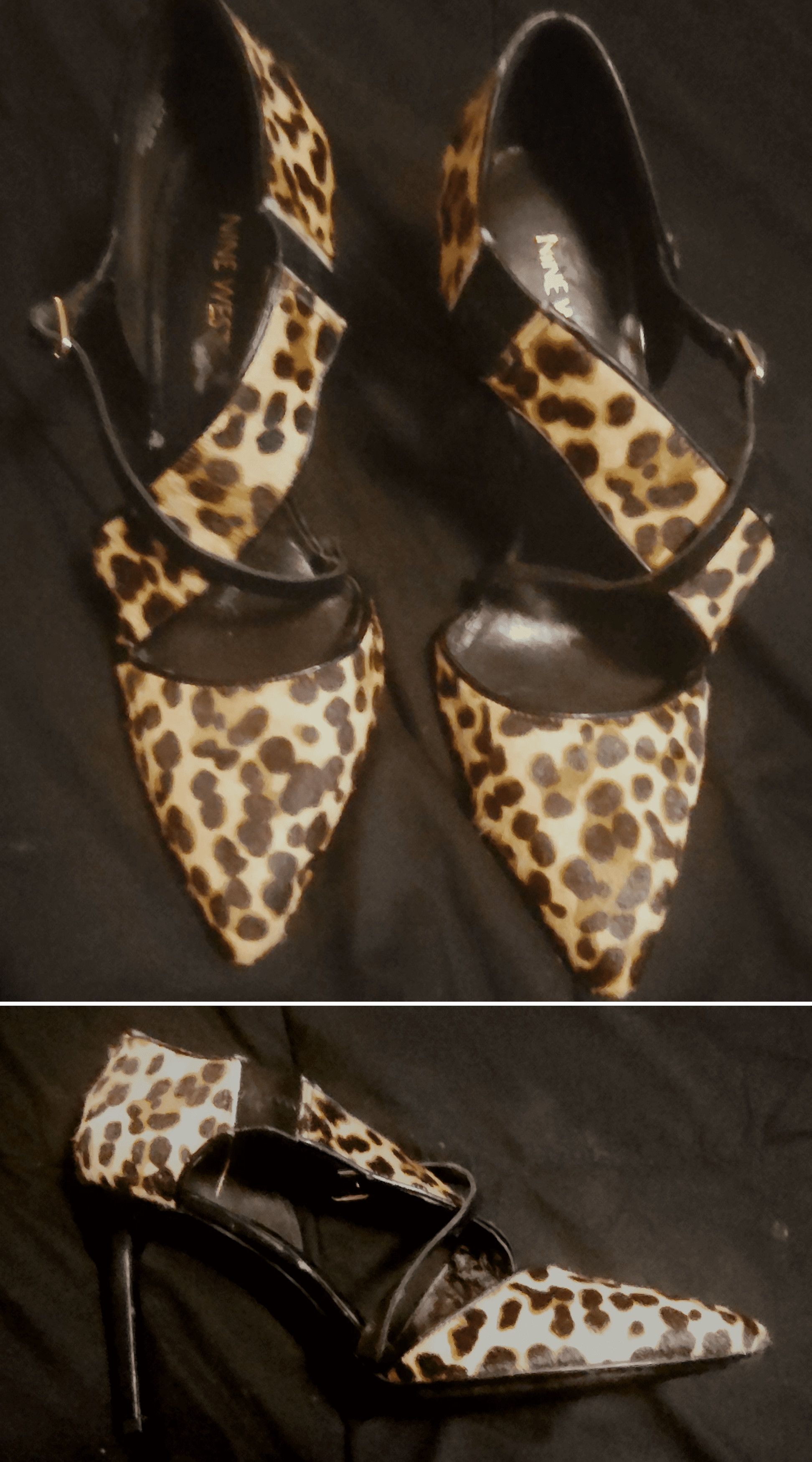 Nine West Nine West Furry Textured Leopard Print Heels Size US 8.5 / IT 38.5 - 1 Preview