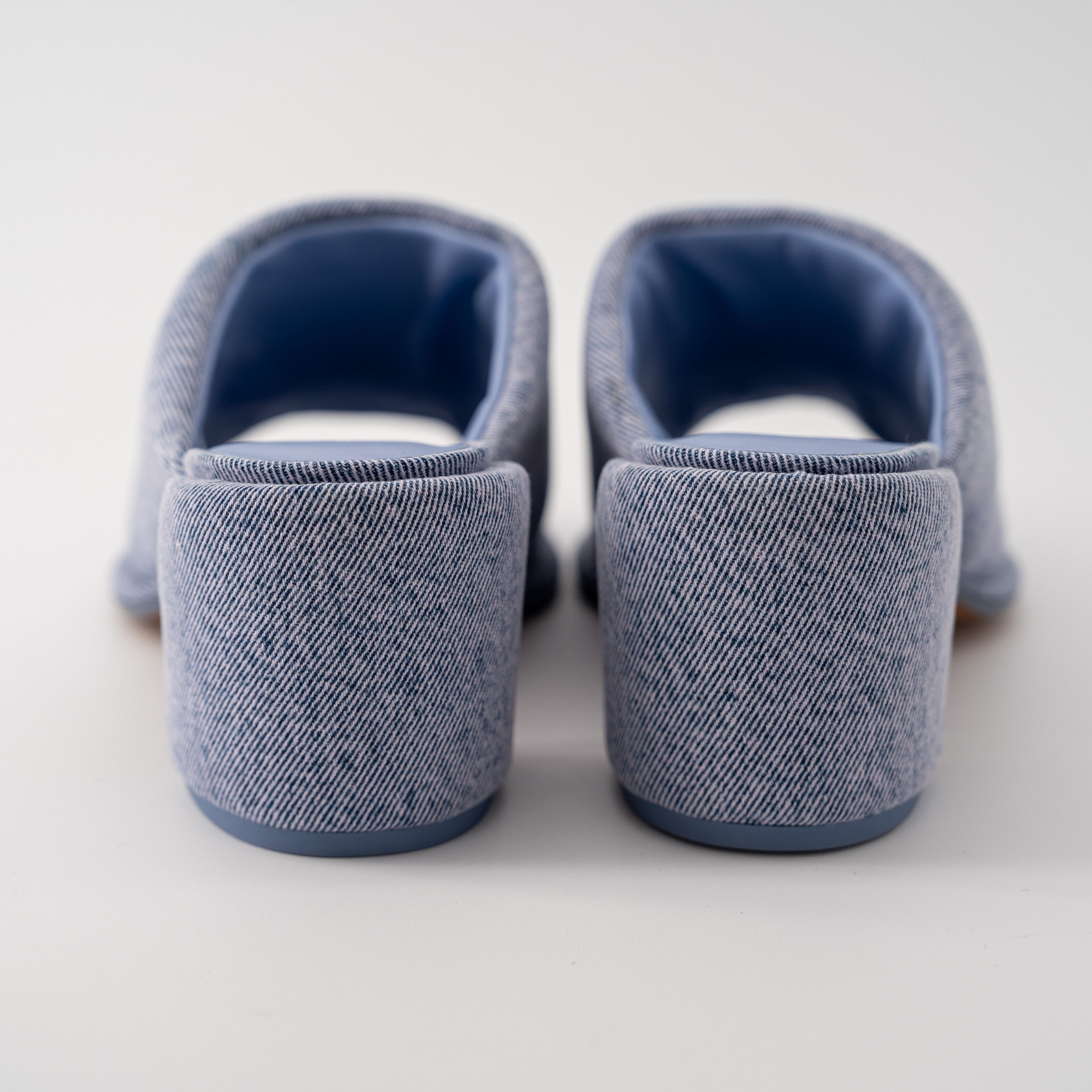 3.1 Phillip Lim 40 3.1 PHILLIP LIM Blue Denim Naomi Slip On Heeled Mules Size US 10 / IT 40 - 5 Thumbnail