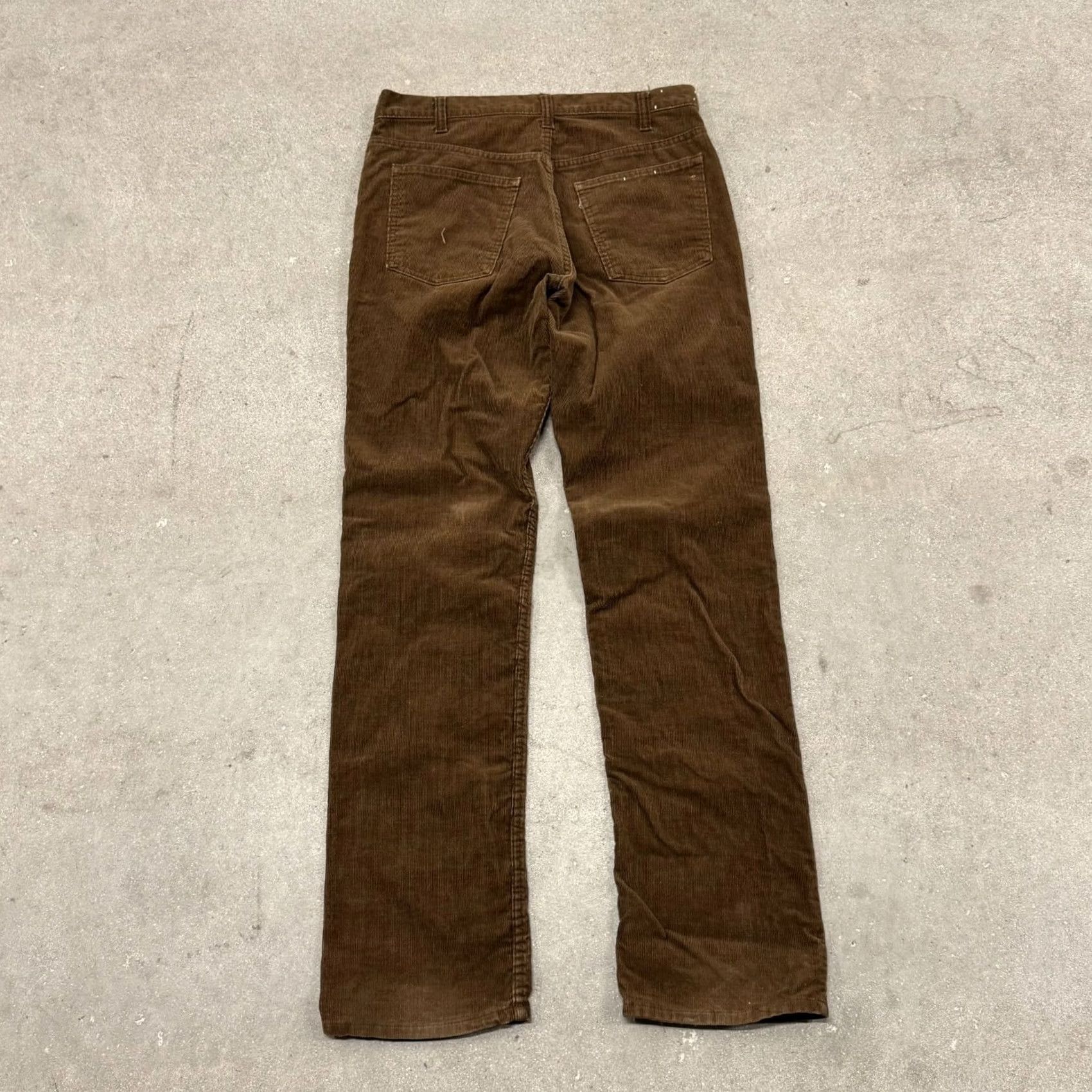Levi's Pants Corduroy Brown 34x34 Mens 34 Inseam Ankle White Tab
