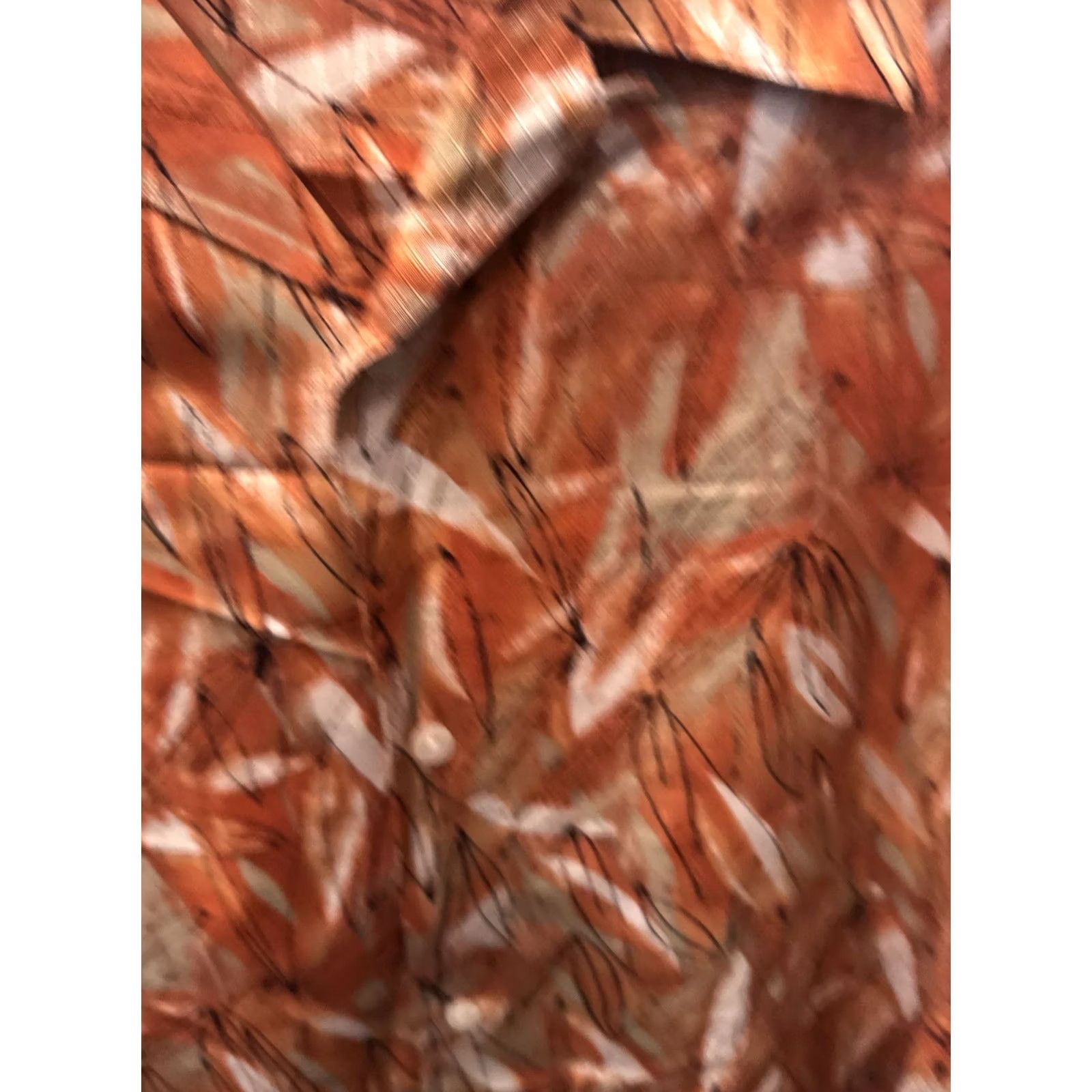 Geoffrey Beene Geoffrey Beene Shirt Large L Multicolor 100% Silk Pumpkin Floral SHORT SLEEVE BUTTON UP Mens Size US L / EU 52-54 / 3 - 6 Thumbnail