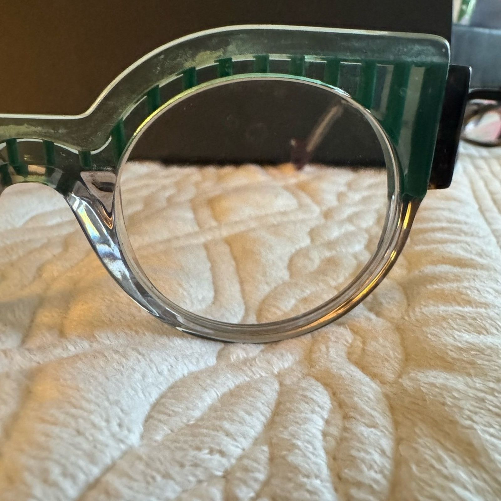 Anne & Valentin Anne & Valentin Green / Black and clear striped handmade Size ONE SIZE - 5 Thumbnail