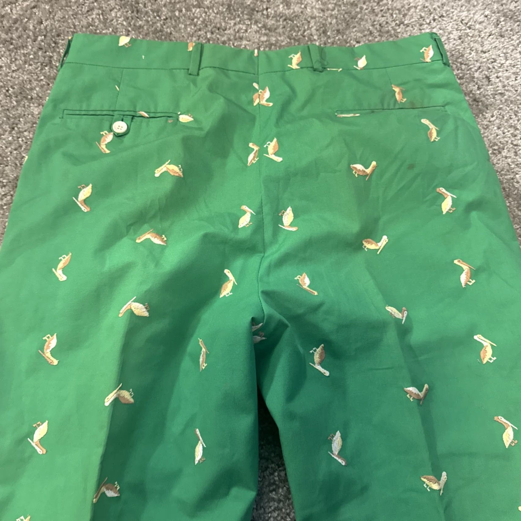 Vintage VINTAGE Allen Collins Embroidered All Over Print Green Golf Pants Mens 36 Chino 28 Inseam Size US 36 / EU 52 - 6 Thumbnail