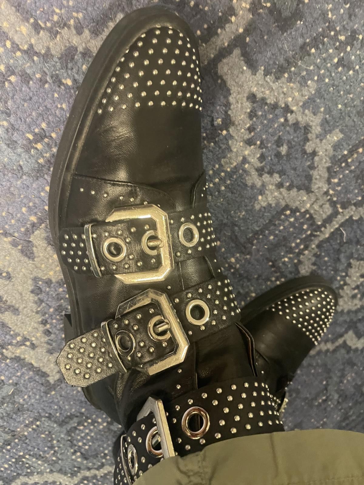 Zara Zara black studded boots Size US 10 / IT 40 - 3 Thumbnail
