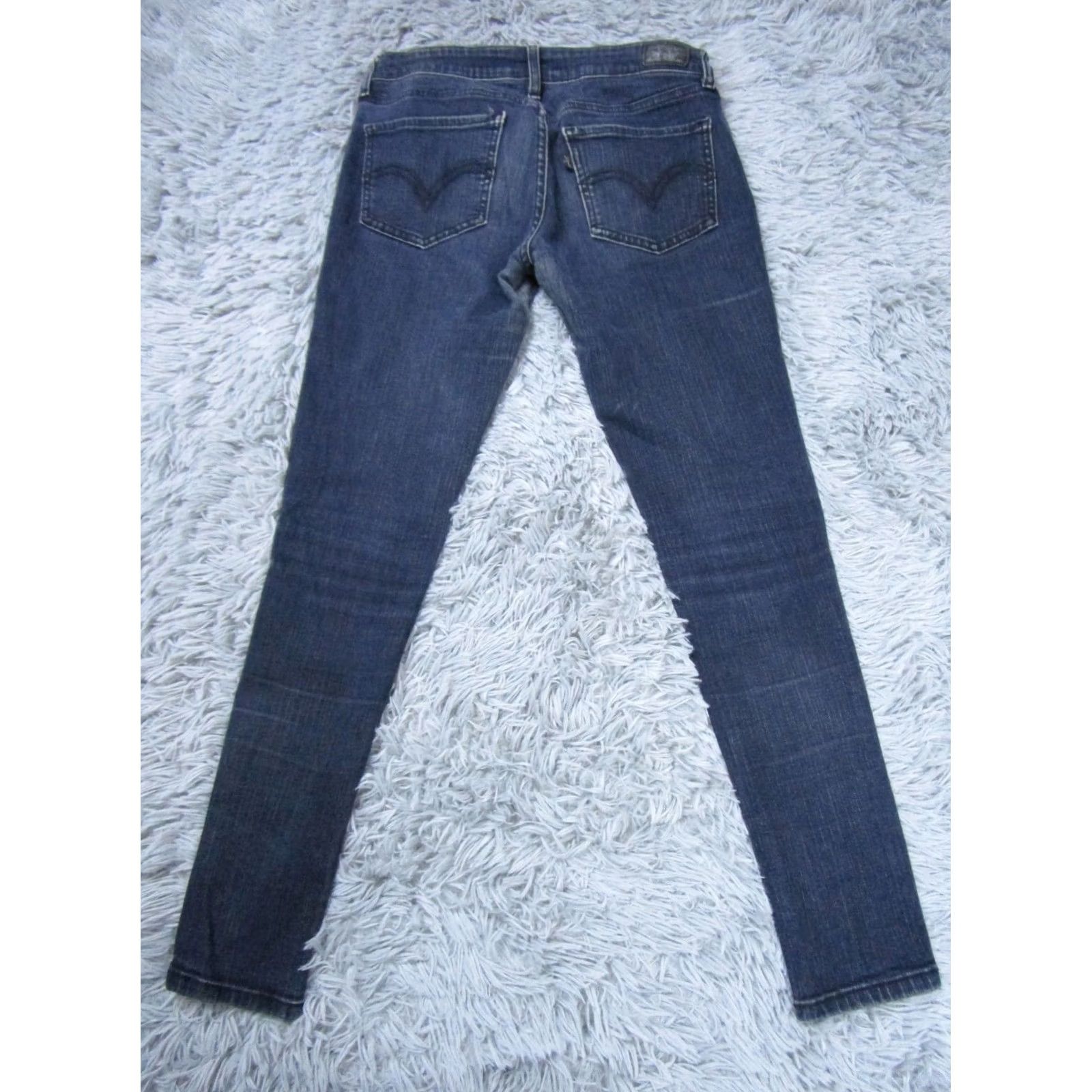 Levi's Levi's Jeans Womens 7 Blue Dark Wash 535 Leggings Slim Skinny Denim Pants Bottom Size 28" / US 6 / IT 42 - 2 Thumbnail