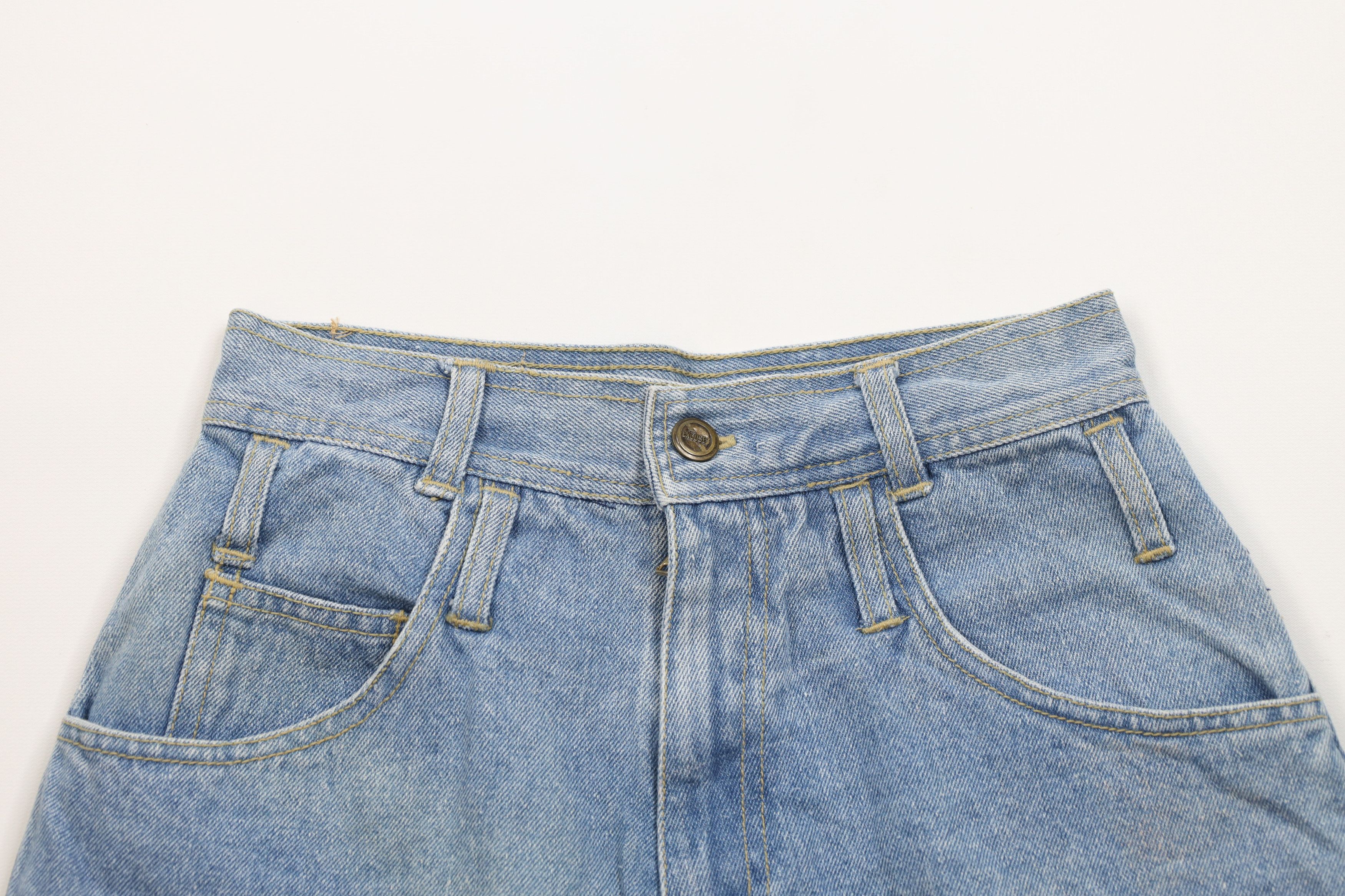 Vintage Vintage 90s Streetwear Pin Up Girl Denim Jean Shorts Blue Size 28" / US 6 / IT 42 - 2 Thumbnail