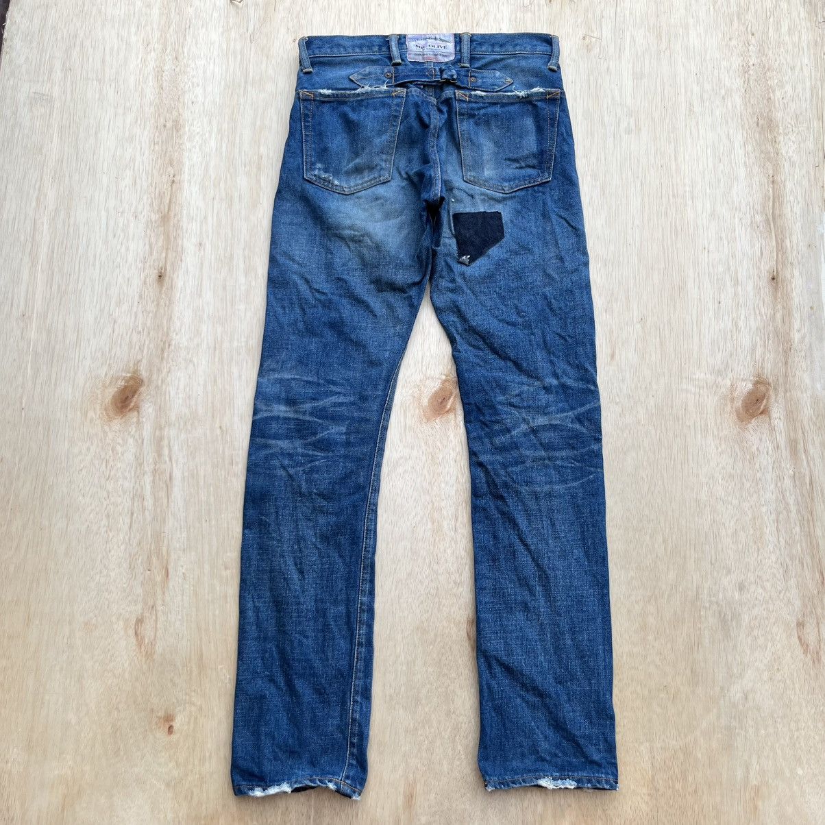 Mr. Olive Mr. OLIVE SELVEDGE DENIM PATCHWORK DISTRESSED JAPANESE BRAND Size US 29 - 8 Thumbnail