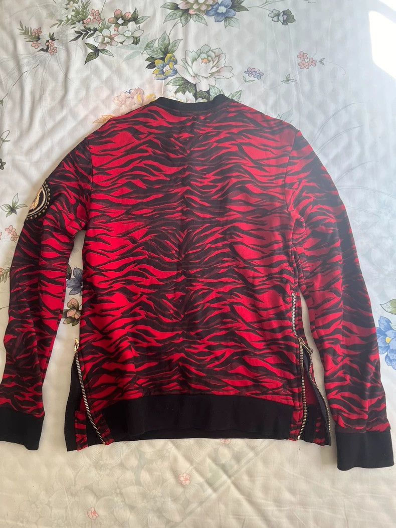 Balmain Balmain Tiger Stripe Zip Detail Sweatshirt-2508 Size US L / EU 52-54 / 3 - 2 Thumbnail