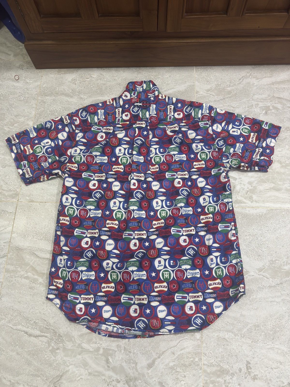 Tommy Hilfiger VTG 90's Tommy Hilfiger Jeans Short Sleeve Shirt Size US M / EU 48-50 / 2 - 4 Thumbnail
