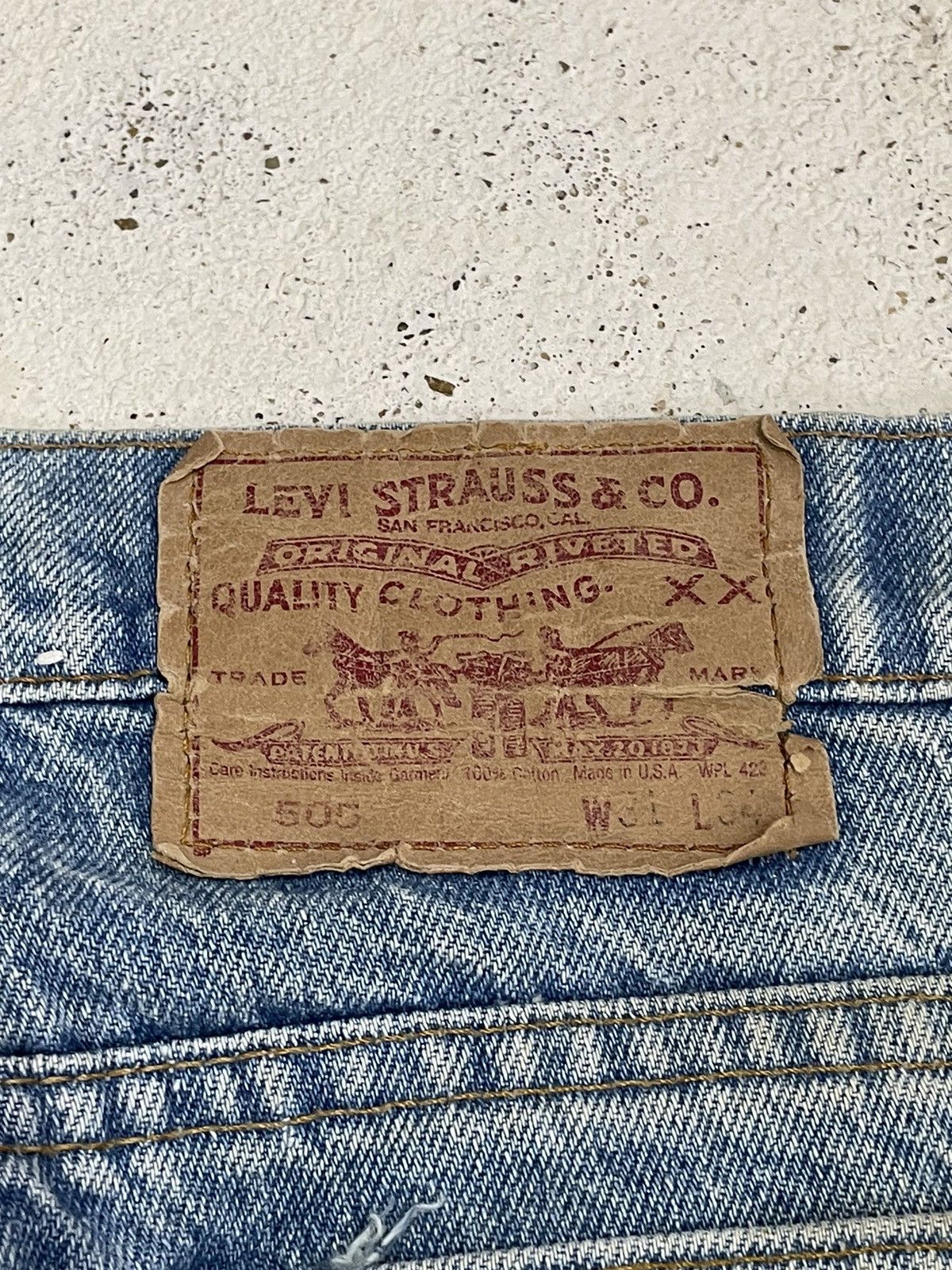 If Six Was Nine Vintage Levis 505 USA Thread Leg Pants (AD13) Size US 31 - 21 Thumbnail