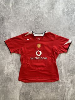 Vintage 90s Manchester United Nike Vodafone Soccer Jersey Mens