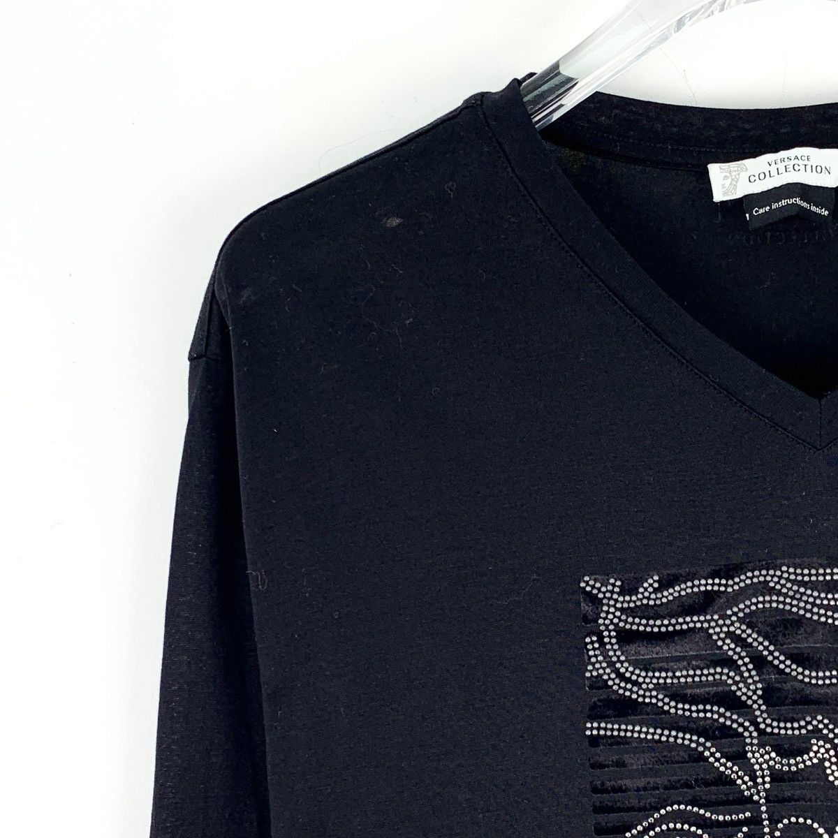 Versace Versace Medusa Head Rhinestone Long Sleeve T-Shirt K26WX Size US S / EU 44-46 / 1 - 3 Thumbnail
