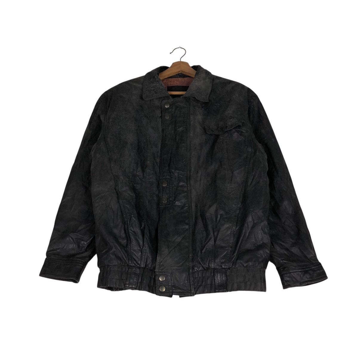 Japanese Brand 📌Vintage Biker Leather Jacket Issey Miyake Size US L / EU 52-54 / 3 - 3 Thumbnail
