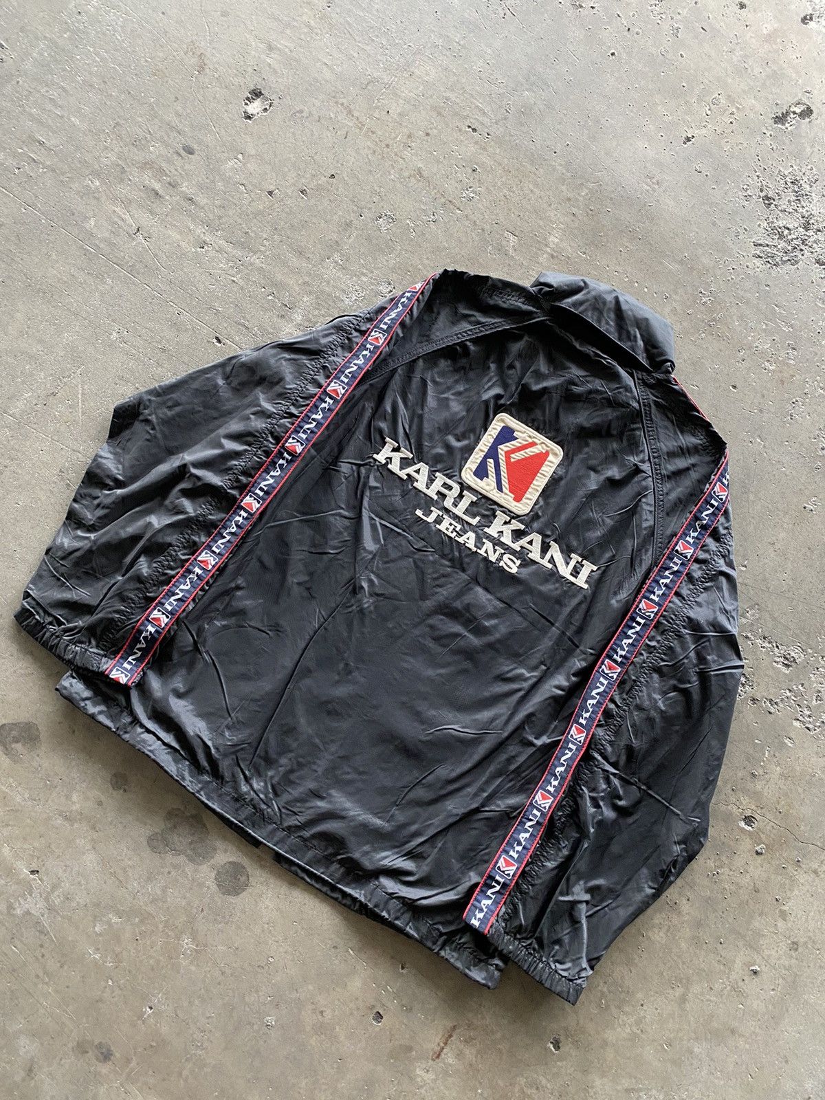 Karl Kani 1990 Karl Kani - Windbreaker Taped Jacket Size US L / EU 52-54 / 3 - 3 Thumbnail