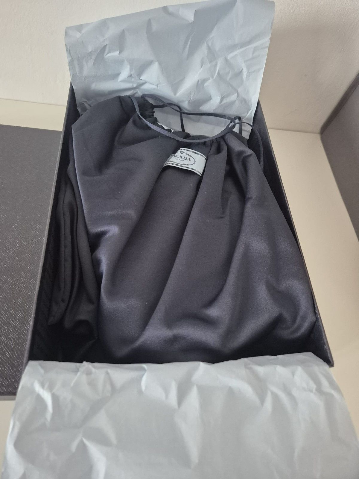 Prada Panier satin bag with crystals