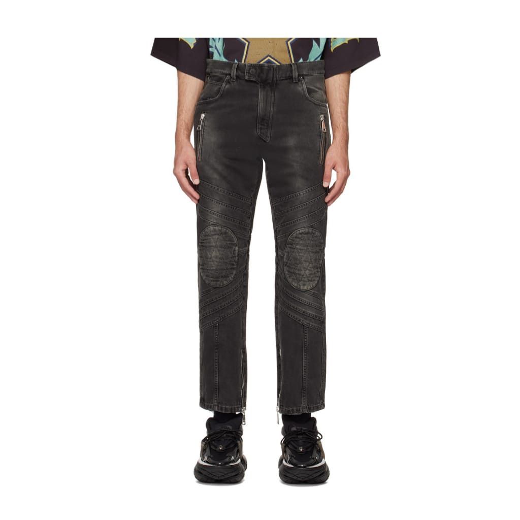 Balmain o1y0625 Denim Pant in Lead Size 34" / US 12 / IT 48 - 1 Thumbnail