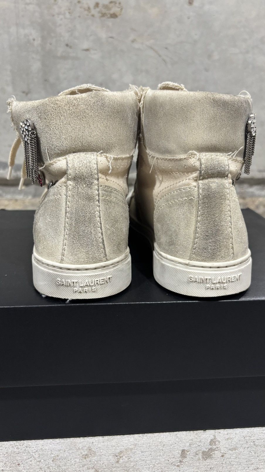 Saint Laurent Paris Saint Laurent Paris “Smoking Forever” High Top Sneaker Size US 5.5 / EU 38 - 6 Thumbnail