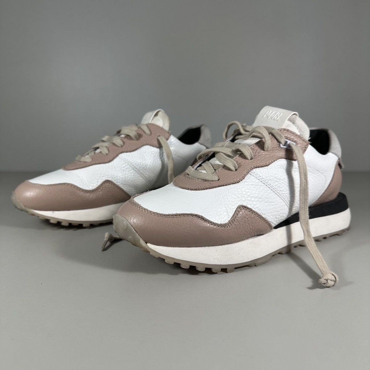 P448 P448 Cancun White / Rose Leather Sneakers Size US 8 / IT 38 - 2 Thumbnail
