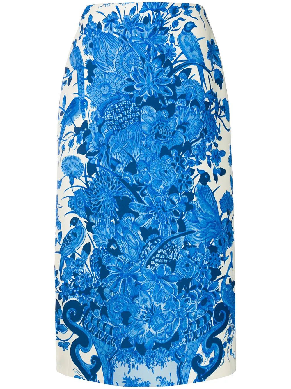 Valentino o1y0326 Midi Skirt in Blue/White Size 32" / US 10 / IT 46 - 1 Thumbnail