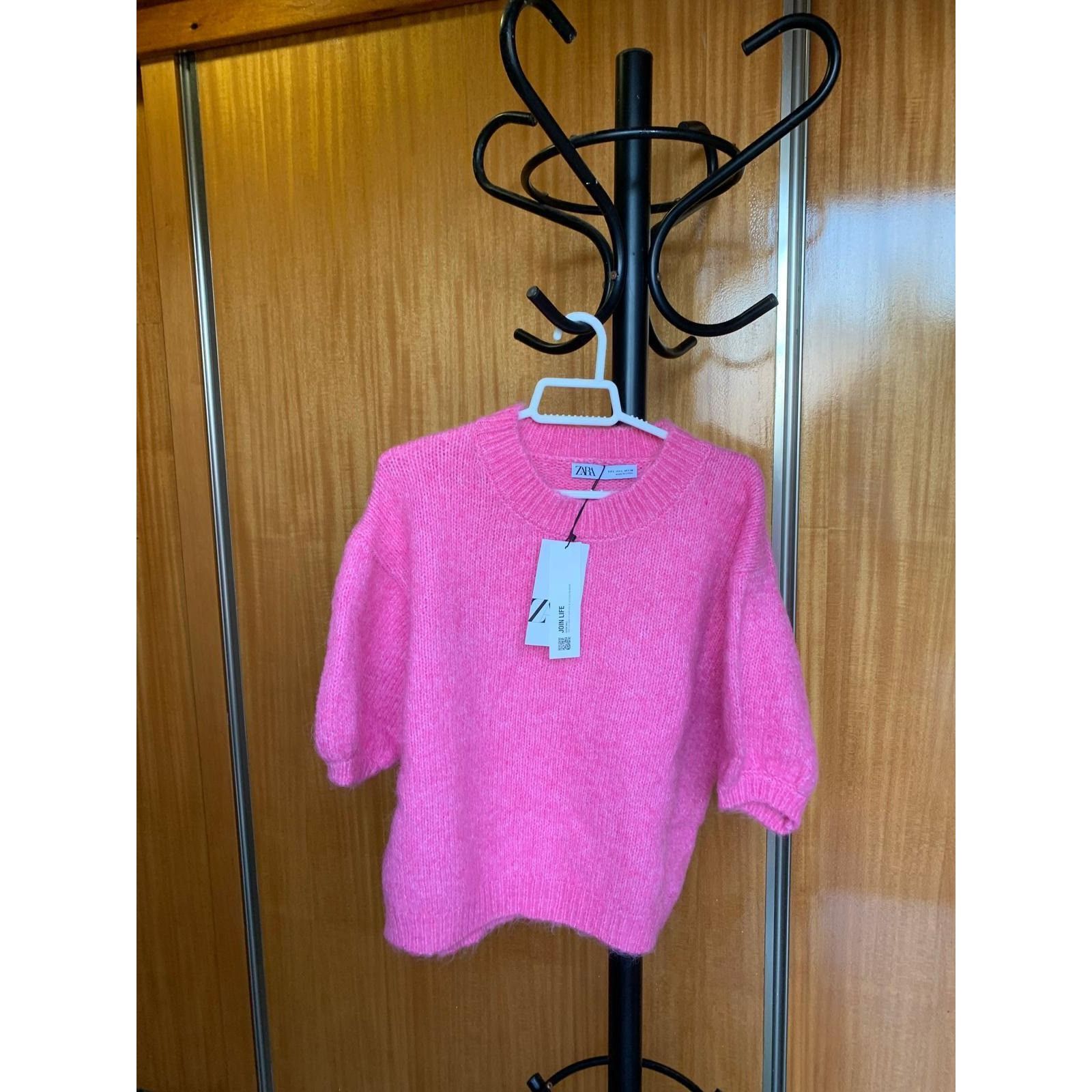 Zara ZARA NEW WOMAN PUFF SLEEVES SOFT FEEL KNIT SWEATER ALL SIZES Size L / US 10 / IT 46 - 3 Thumbnail