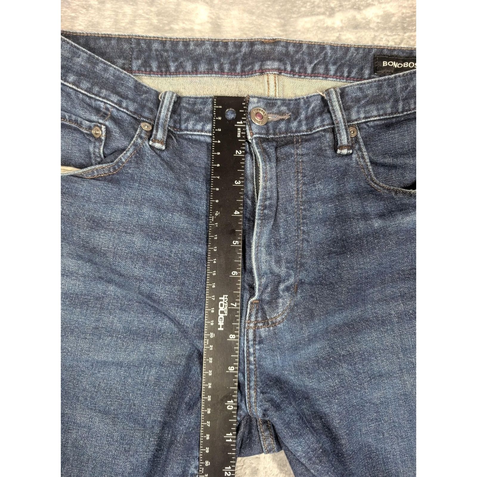 Bonobos Bonobos Jeans Mens 35x30 Blue Slim Tapered Stretch Denim Pants Jeans Slim Tapered Pants Mens 35x30 Blue Denim Stretch Vintage No Size US 35 - 3 Thumbnail