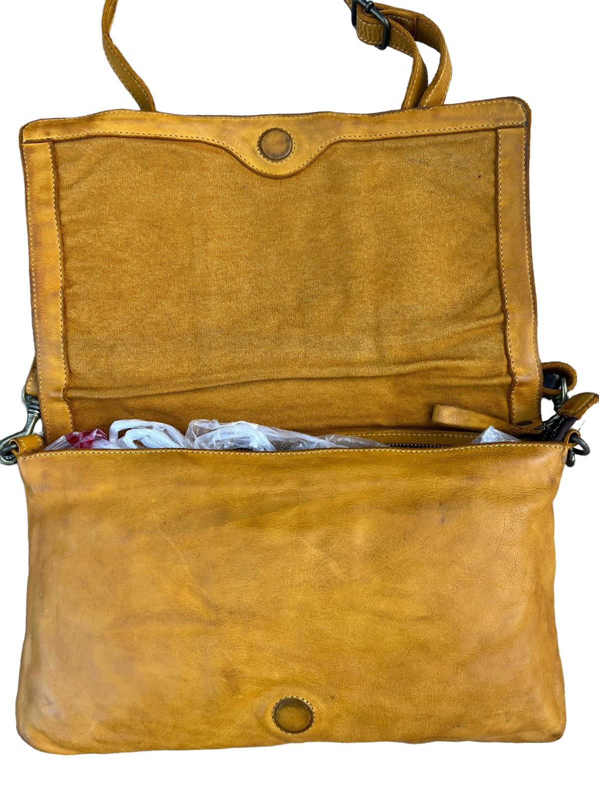 Levi's Joy Walker Plus Japan Hybrid Canvas Patina Leather Bag Size ONE SIZE - 8 Thumbnail
