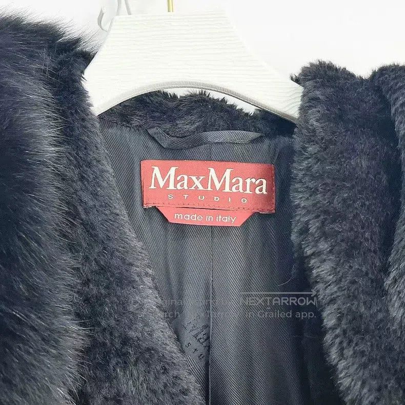 Max Mara Max Mara Black Hooded Fleece Coat Size S / US 4 / IT 40 - 5 Thumbnail