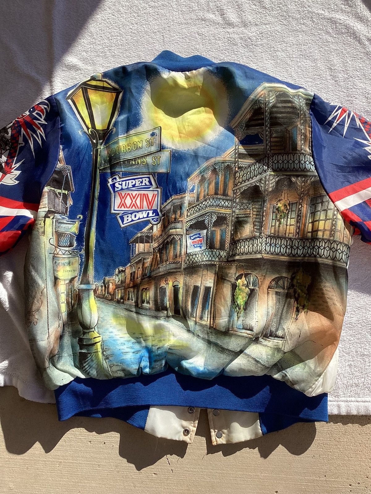 Chalk Line Vtg 1990 Super Bowl Louisiana city AOP chalk line jacket Size US XL / EU 56 / 4 - 2 Thumbnail