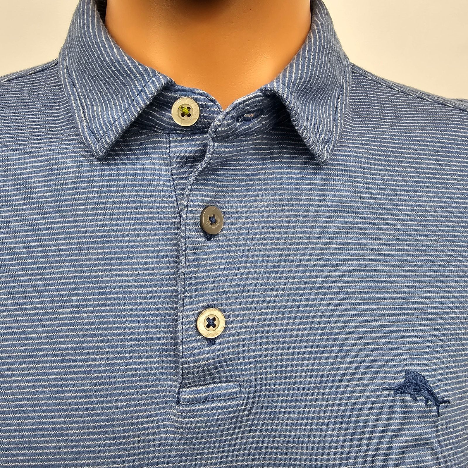 Tommy Bahama TOMMY BAHAMA Pacific Shore Polo Shirt Men M Striped Cotton Size US M / EU 48-50 / 2 - 4 Thumbnail