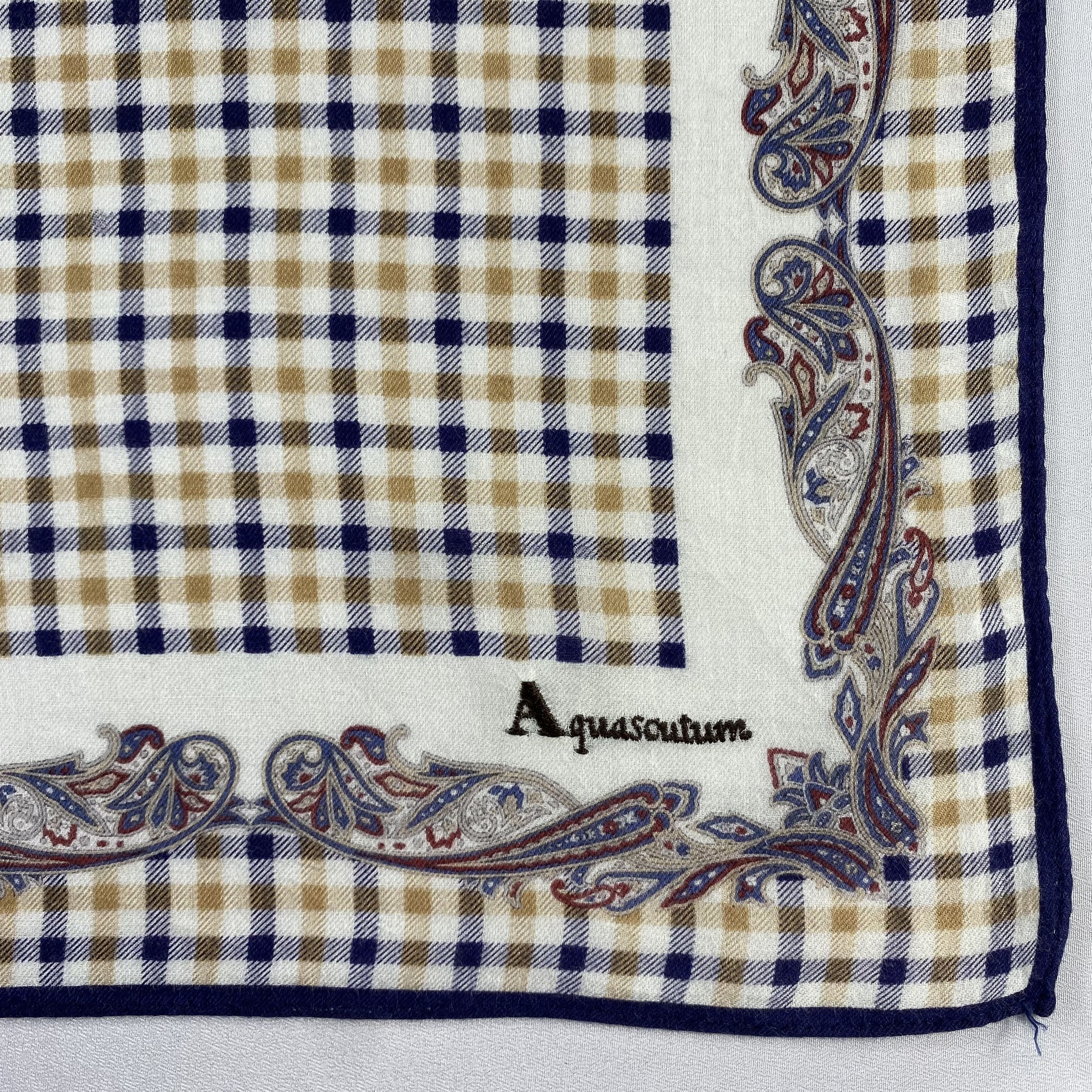 Aquascutum × Vintage Aquascutum Handkerchief / Neckerchief / Bandana-P738 Size ONE SIZE - 3 Thumbnail