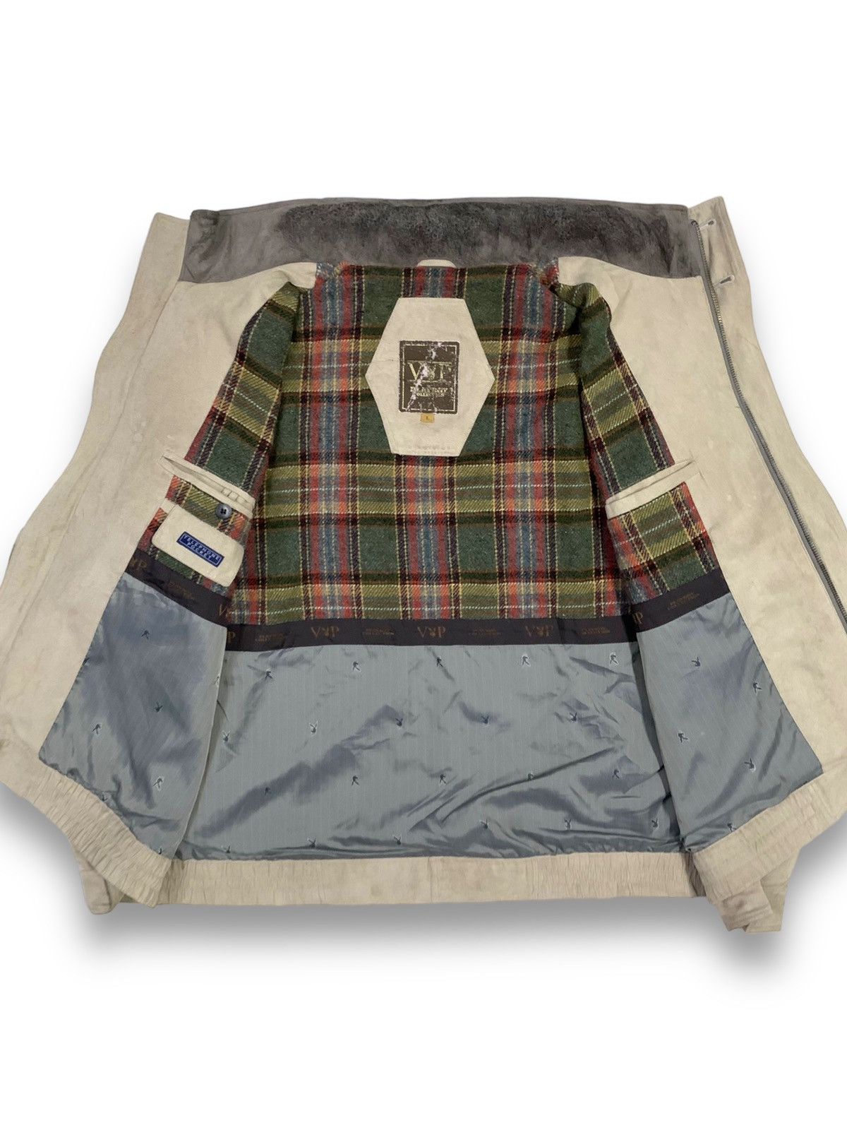 Playboy × Supreme Vintage Playboy VIP Multi-pocket Checked Lined Bomber Jacket Size US L / EU 52-54 / 3 - 3 Thumbnail