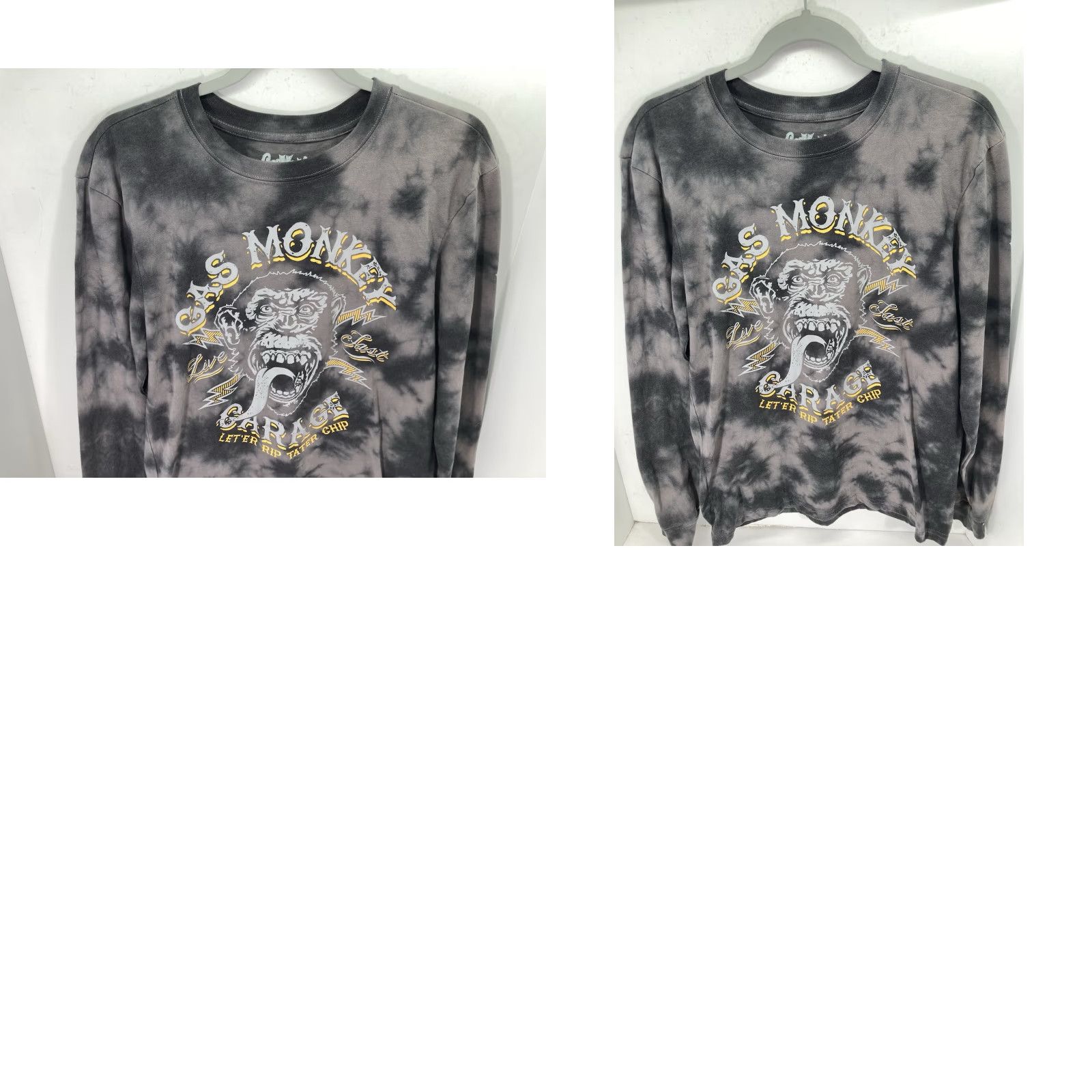 GAS Gas Monkey Garage Shirt TShirt Men S Gray Tie Dye Long Sleeve Pullover Size US S / EU 44-46 / 1 - 9 Thumbnail