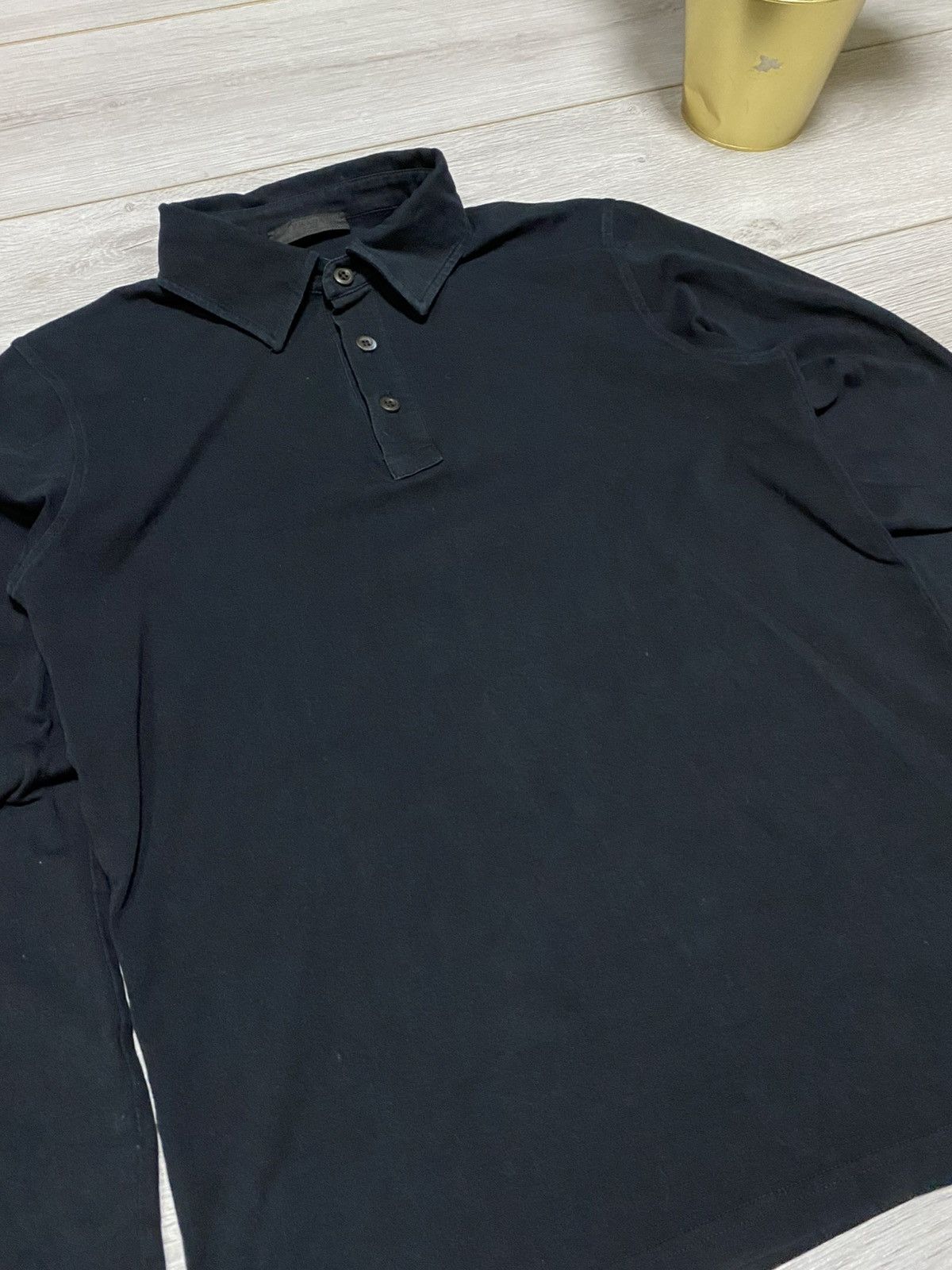 Prada Prada long sleeve polo shirt black tab eb0 Size US S / EU 44-46 / 1 - 5 Thumbnail