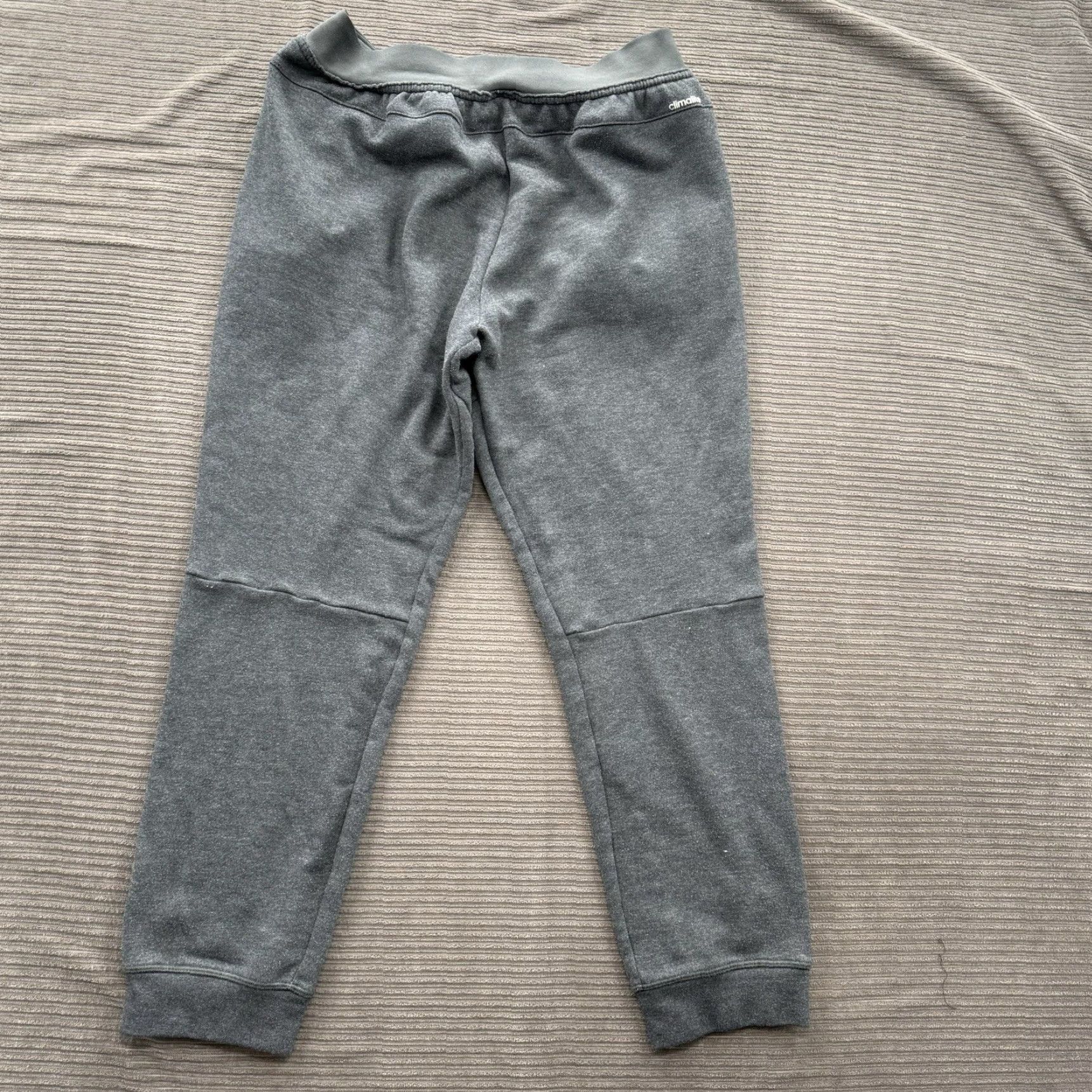 Adidas Adidas Sweatpants Men Large Cotton Gray Athletic Jogger Pants Pockets Elastic Waist Tapered Fit Regular Size US 33 - 2 Thumbnail