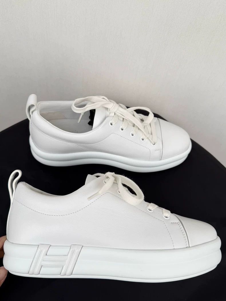 Hermes Hermes White Sneakers Size 38-2506 Size US 7 / EU 40 - 2 Thumbnail
