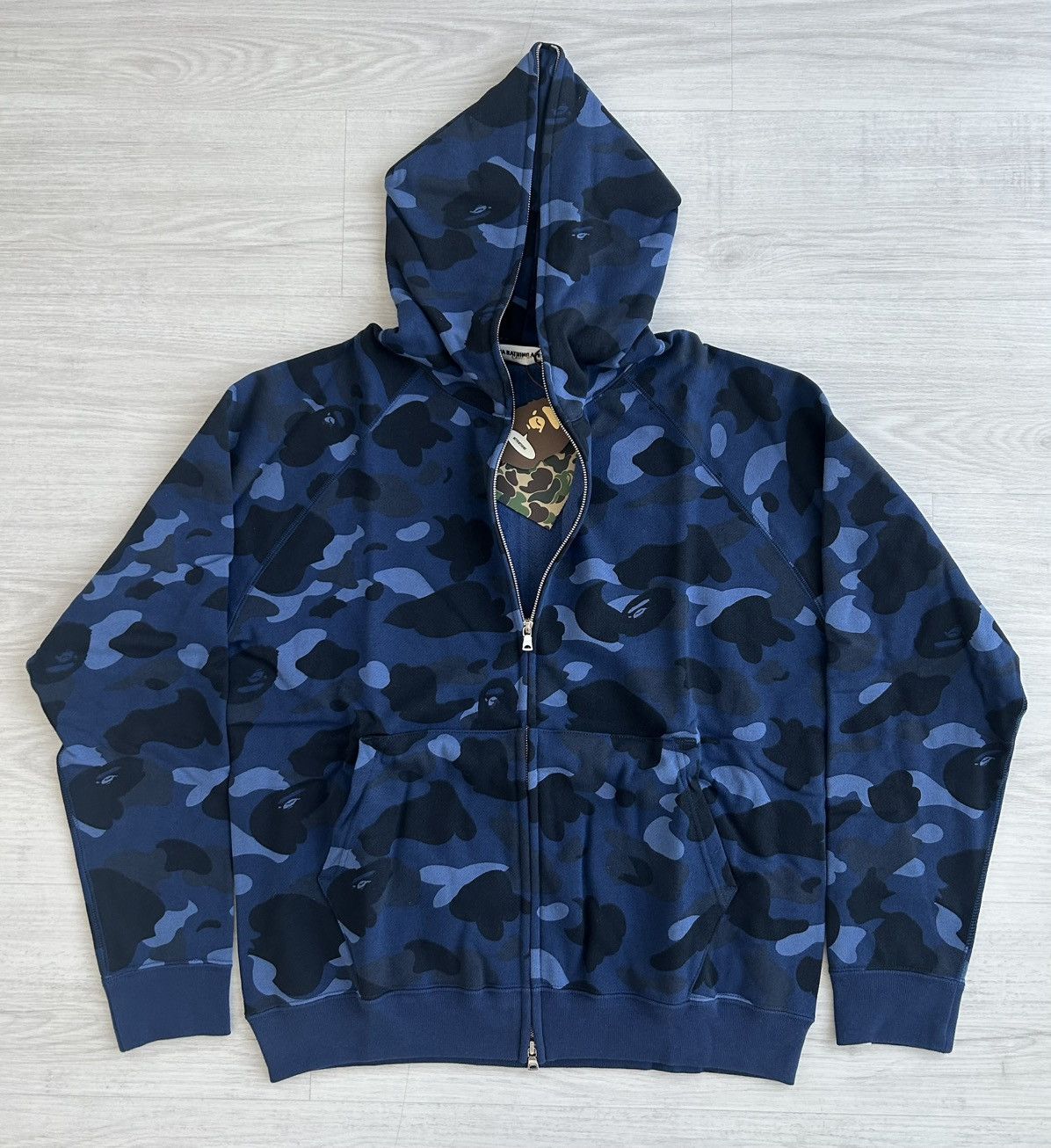 Bape RARE OG 2008 A BATHING APE NFS BLUE CAMO FULLZIP HOODIE Size US M / EU 48-50 / 2 - 1 Thumbnail