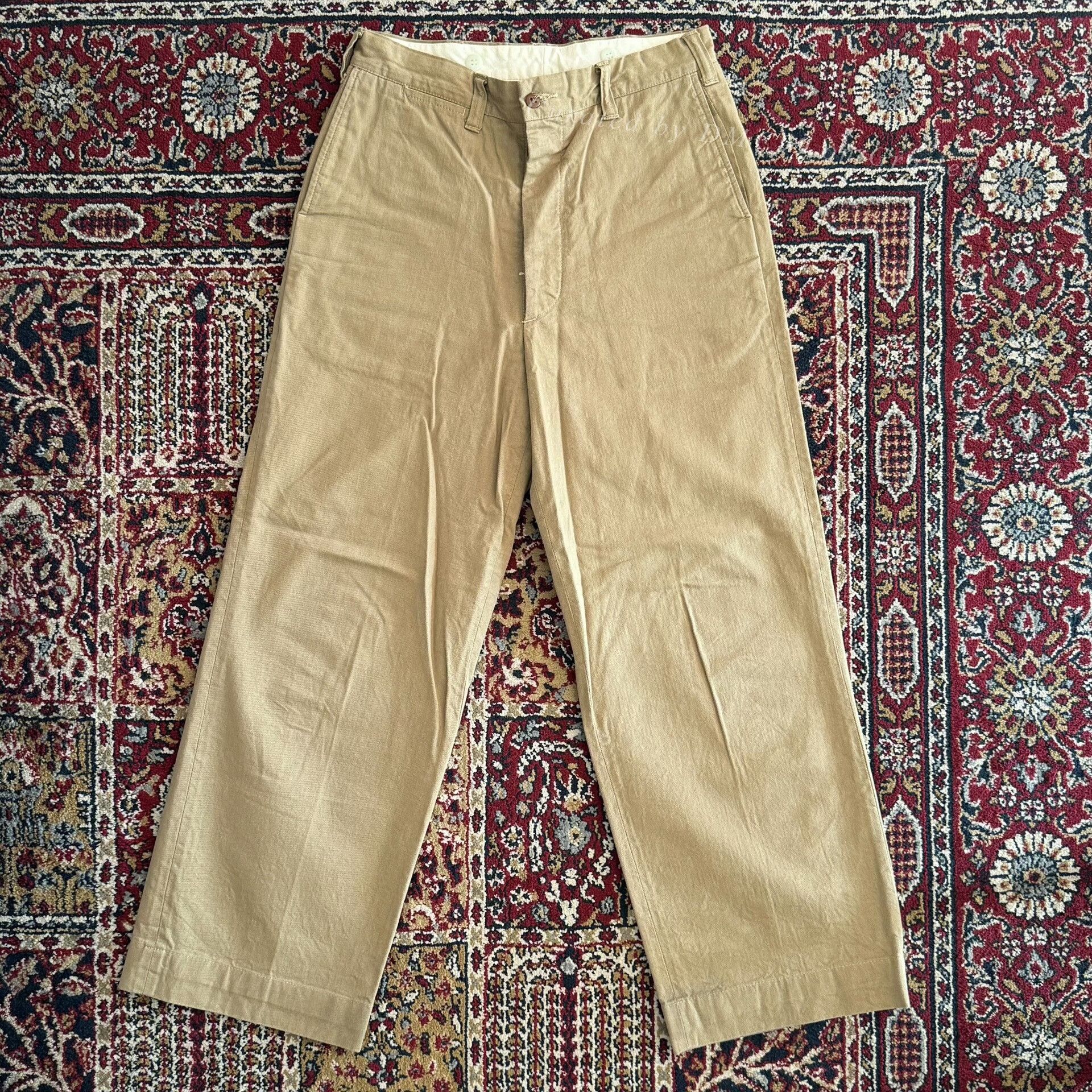AT LAST & CO. WORK TROUSERS BEIGE サイズ32 At Last & Co × Butcher Products × Japanese Brand At Last & Co
