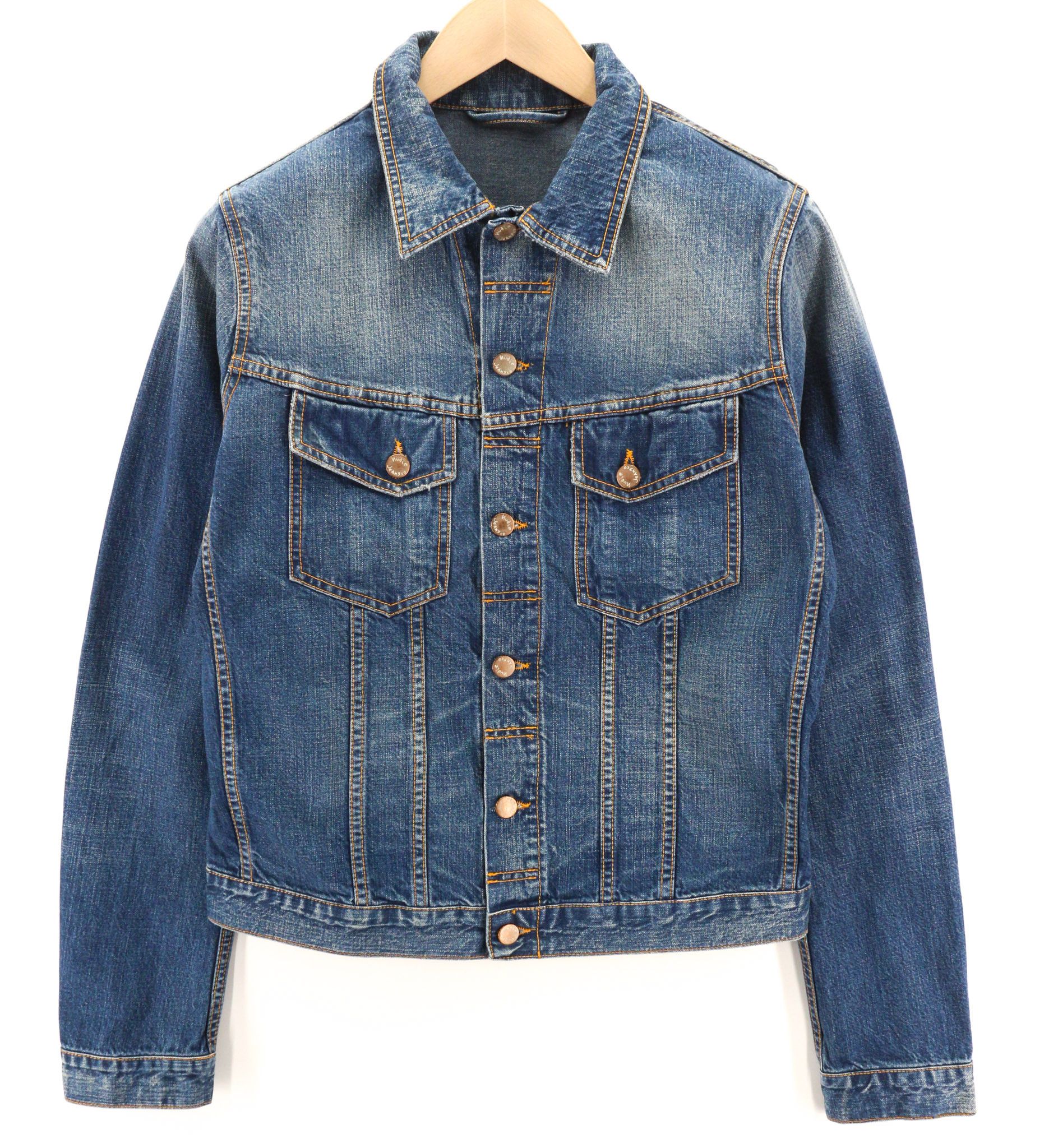 Nudie Jeans TERRY WORN IN M Blue Cotton Long Sleeve Jacket 80781 Size US M / EU 48-50 / 2 - 1 Thumbnail