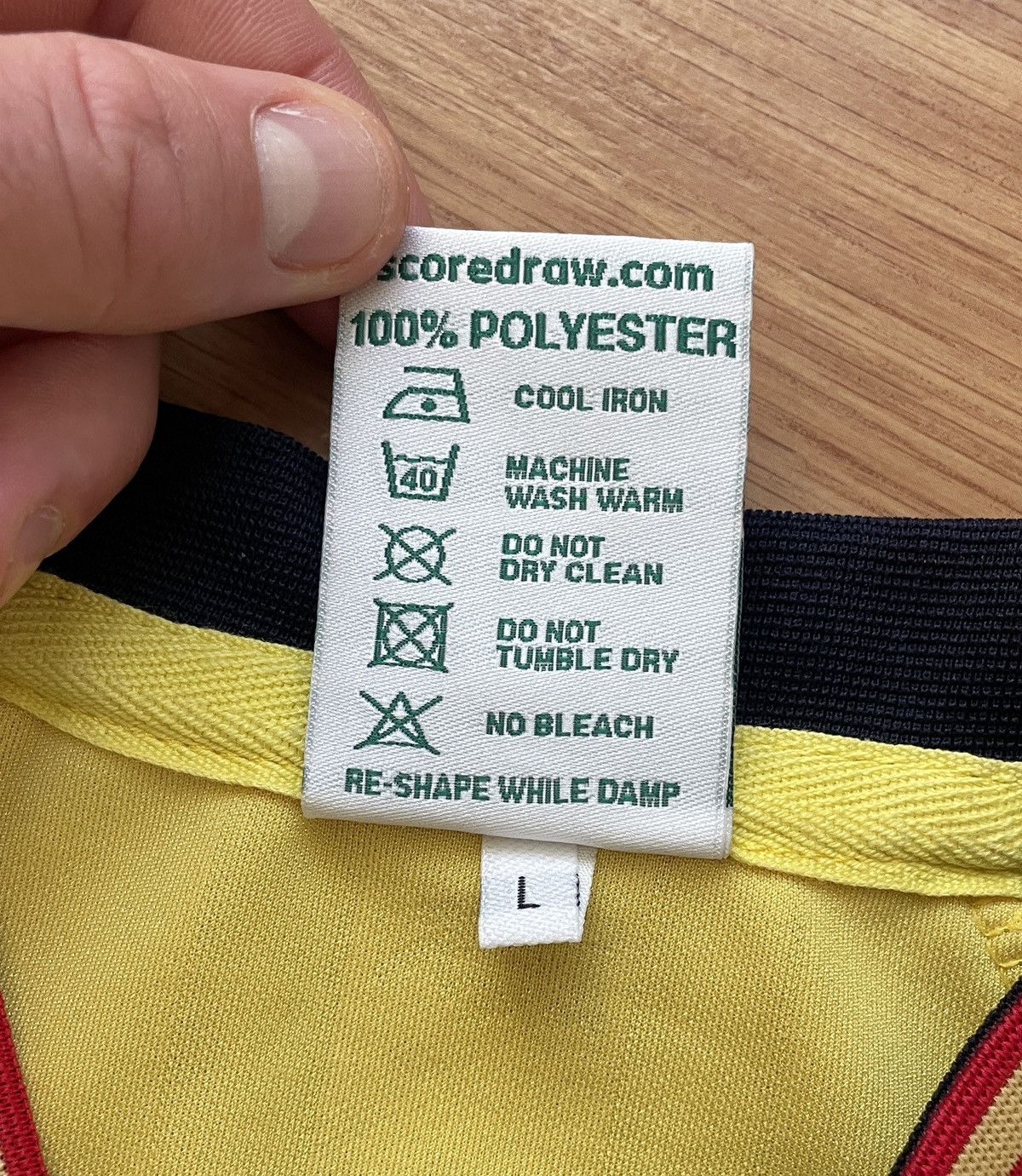 Vintage Arsenal JVC 1988-1989 Away Score Draw Yellow jersey t shirt Size US L / EU 52-54 / 3 - 9 Thumbnail