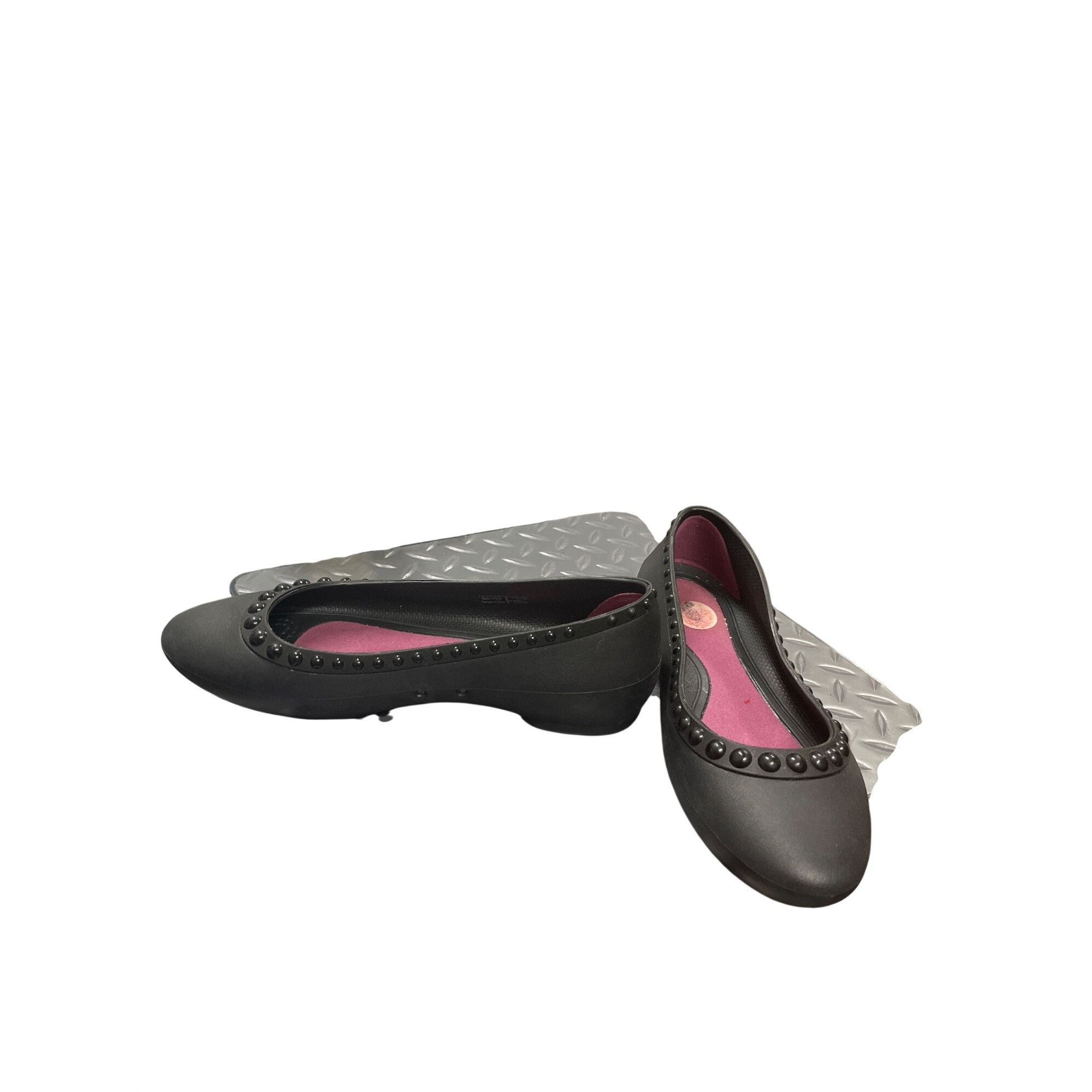 Crocs Crocs womans black rubber slip on casual shoes sz 6 SKU 10-1 Size US 6 / IT 36 - 2 Thumbnail