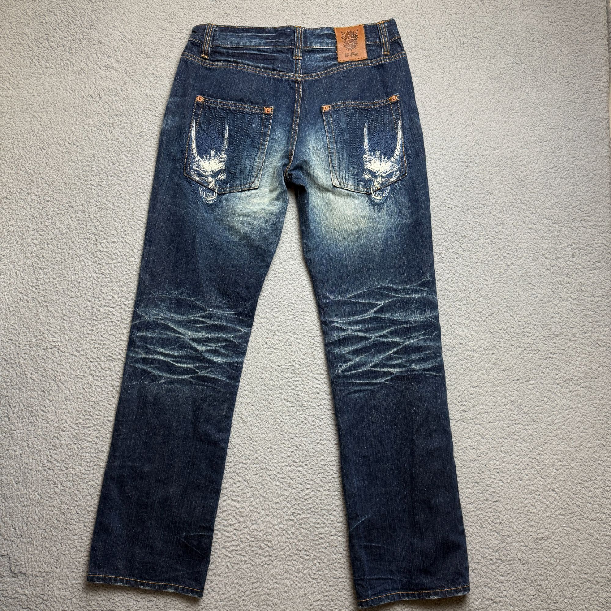 Vintage Devil Oniarai Japanese Brand Jeans Mens Sz 32 y2k St