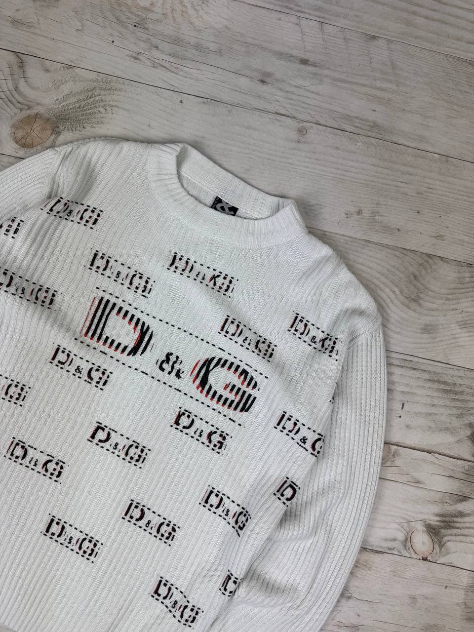 Dolce & Gabbana Vintage Dolce Gabbana Sweater Knit Big Logo Ribbed 90s Size US L / EU 52-54 / 3 - 2 Thumbnail